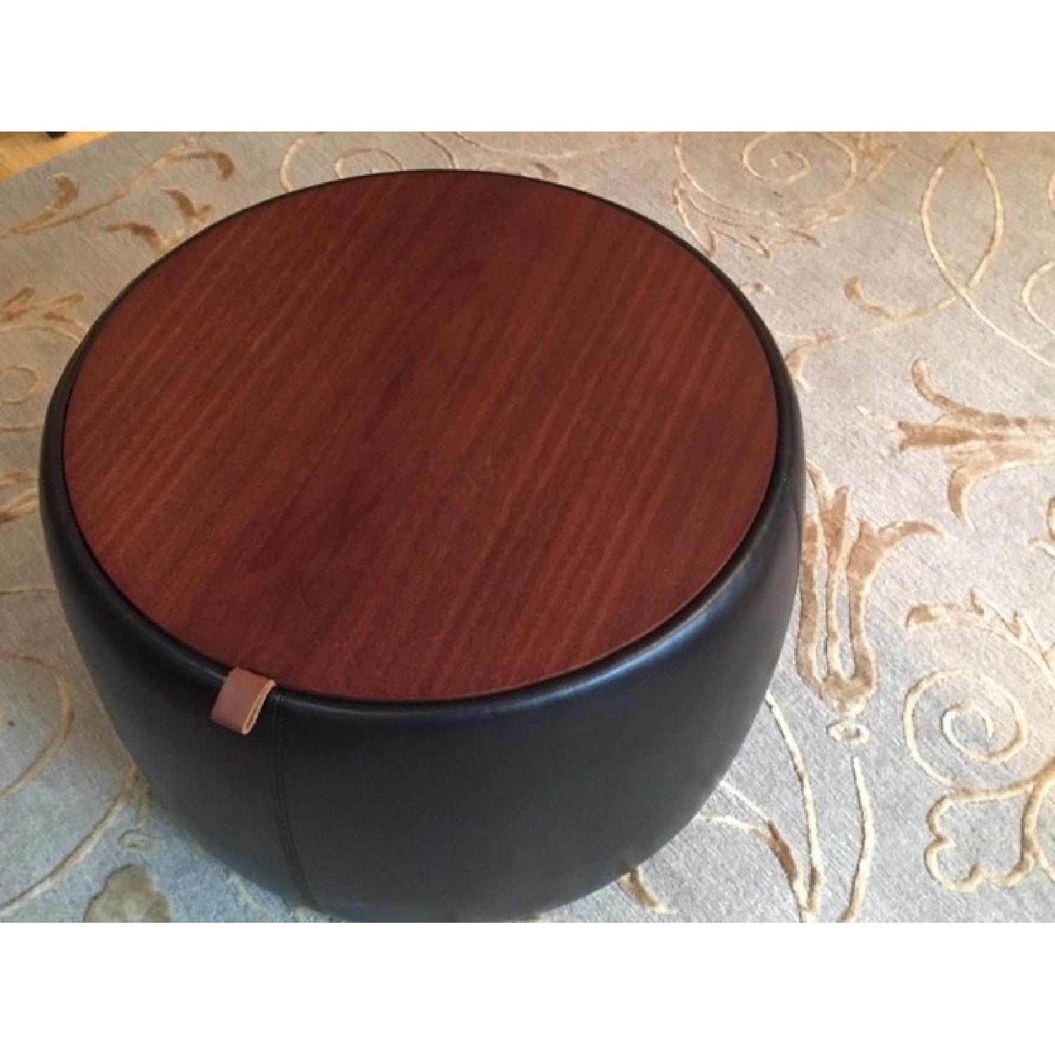 Camerich Leather Drum Ottoman - image-2