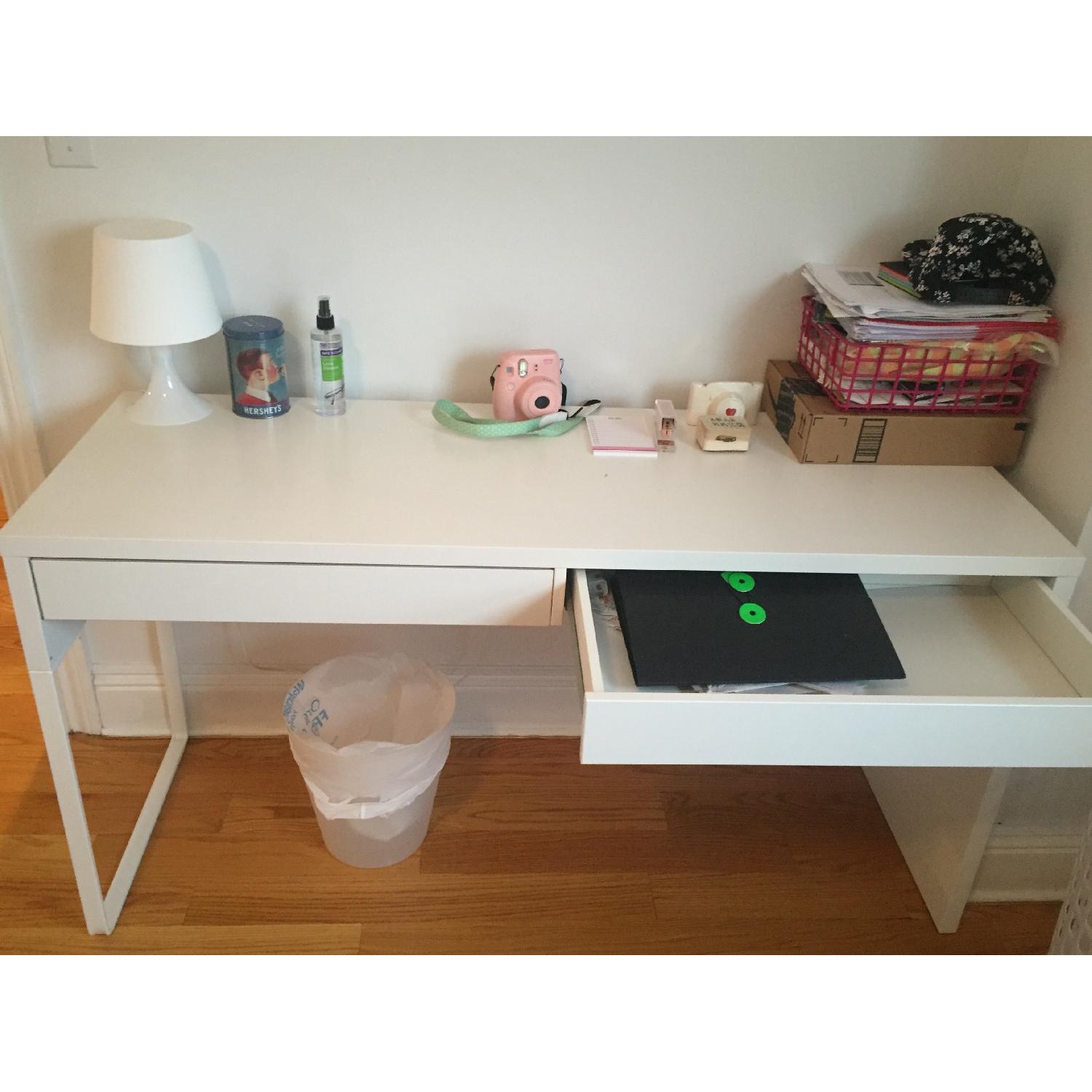 Ikea Besta Burs White Desk w/ 2 Drawers - image-3