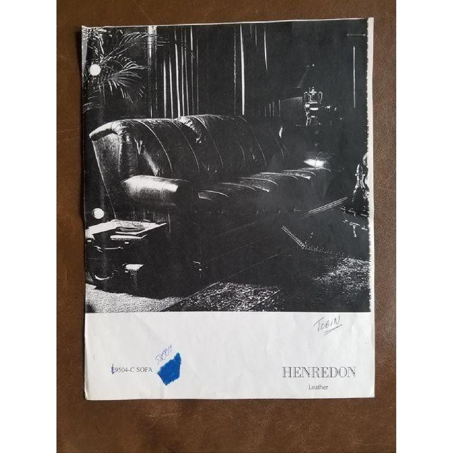 Henredon Brown Leather Sofa - image-1