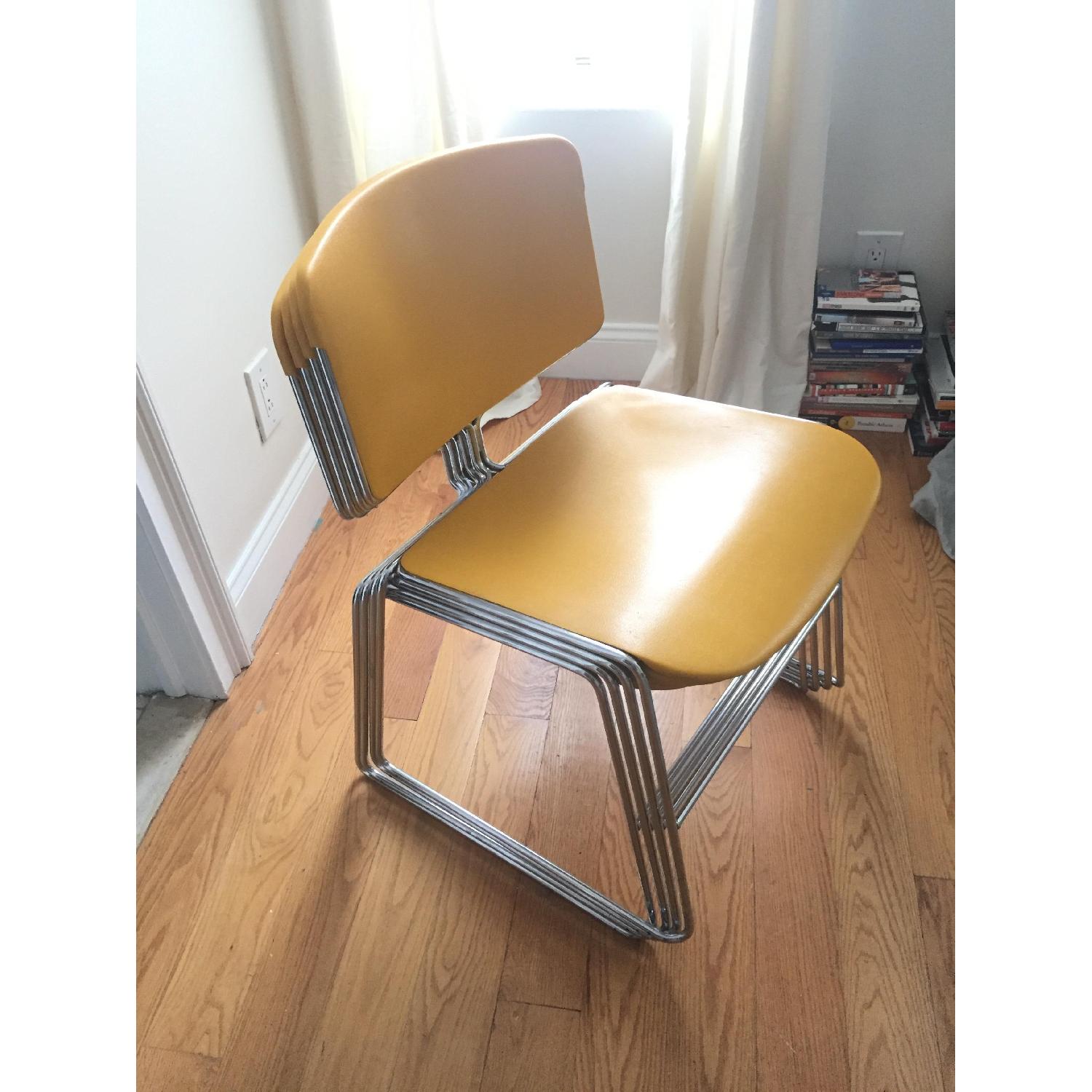 Steelcase Stacking Chairs in Yellow - image-3