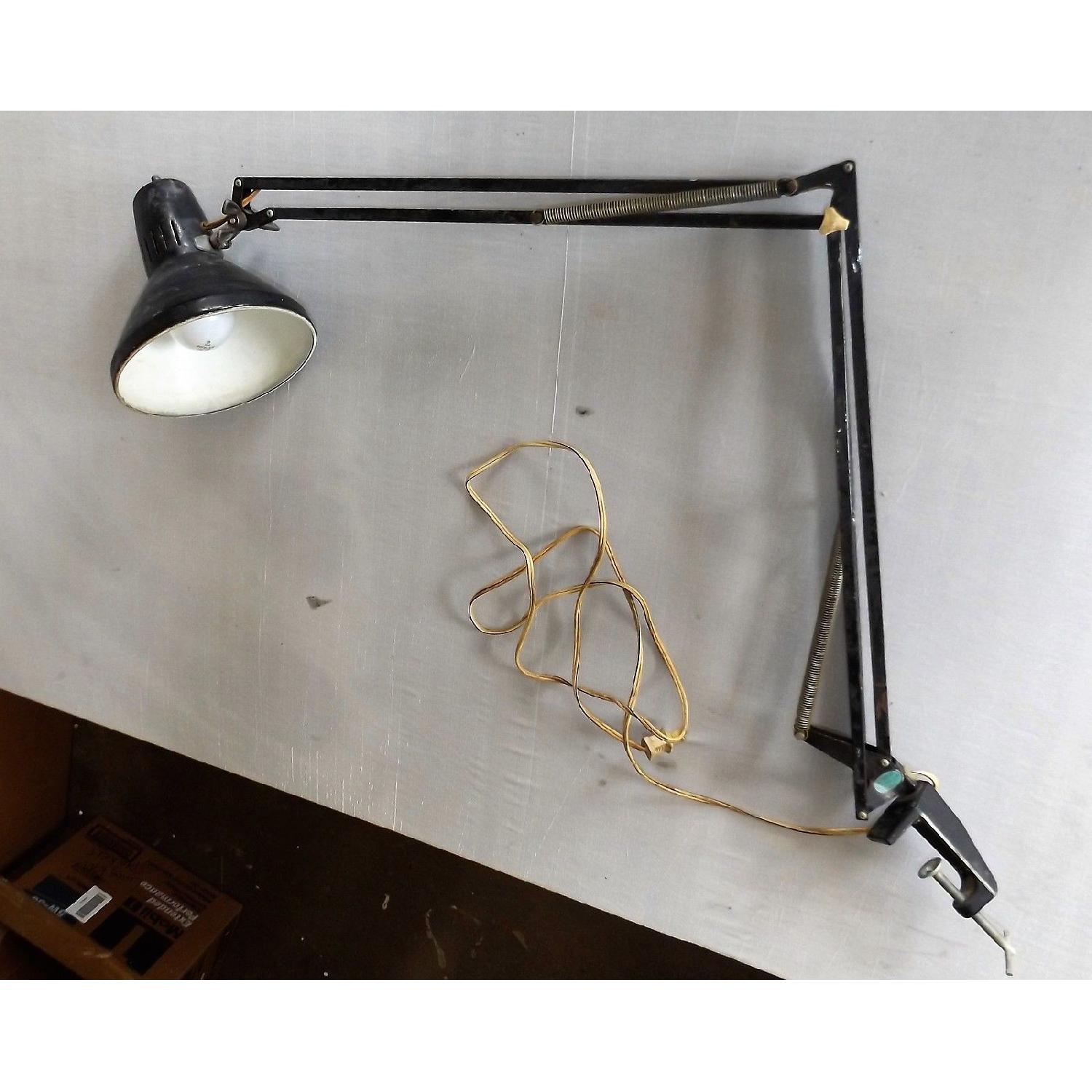 Vintage Clamp Base Swingarm Spring-Loaded Table Work Lamp - image-2