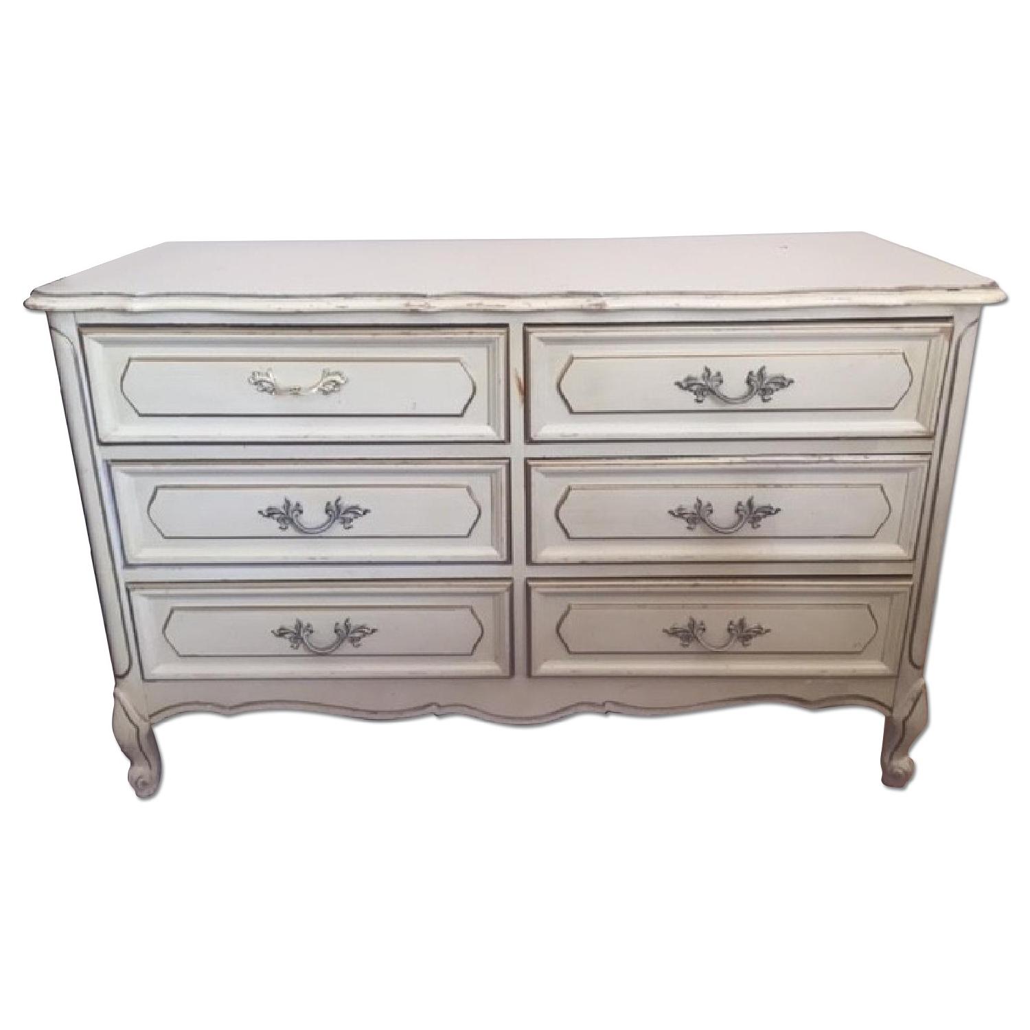Bedside Table w/ Storage + Six Drawer Dresser - image-0