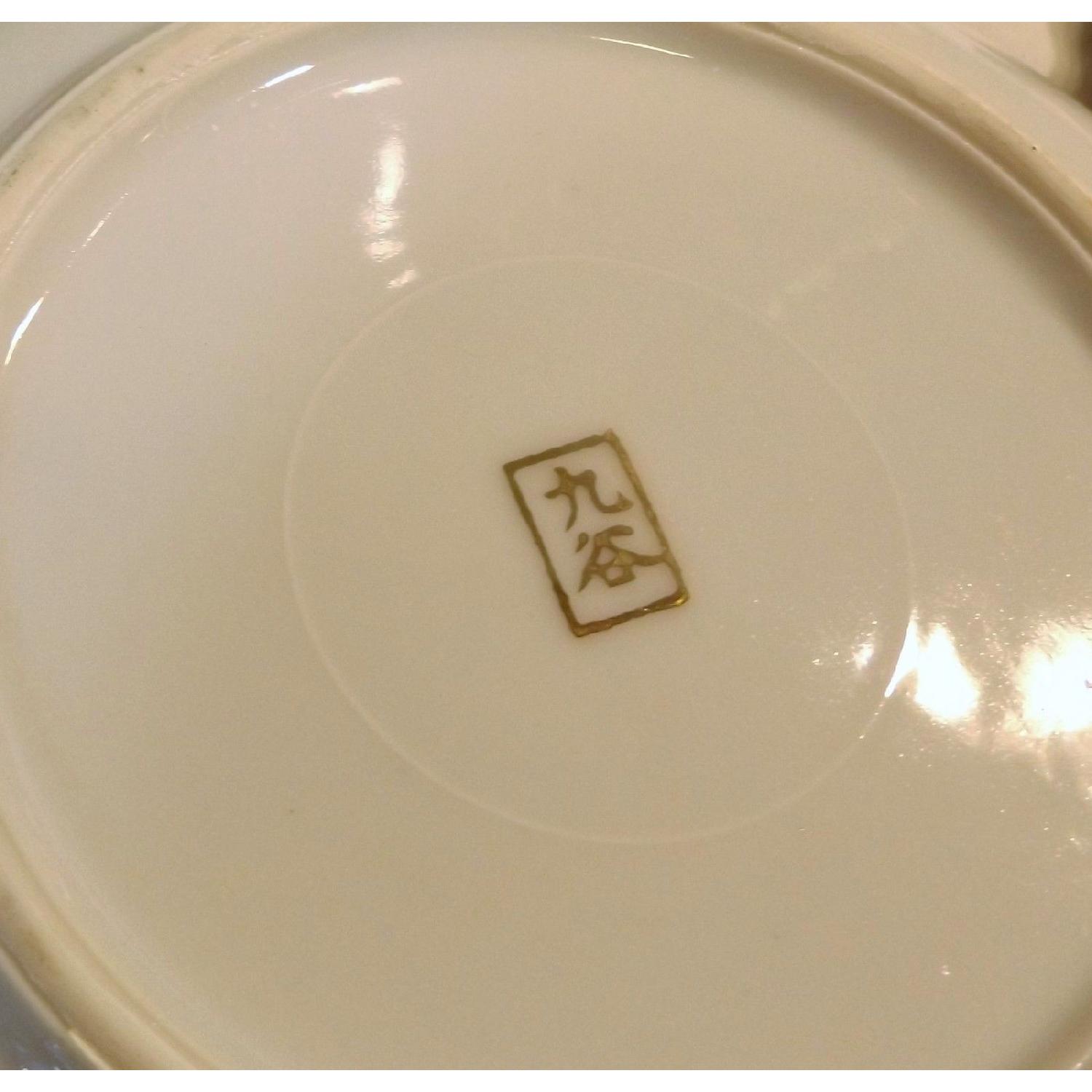 Vintage Japanese Kutani Porcelain Hand-Painted China Setting for 8 - image-11