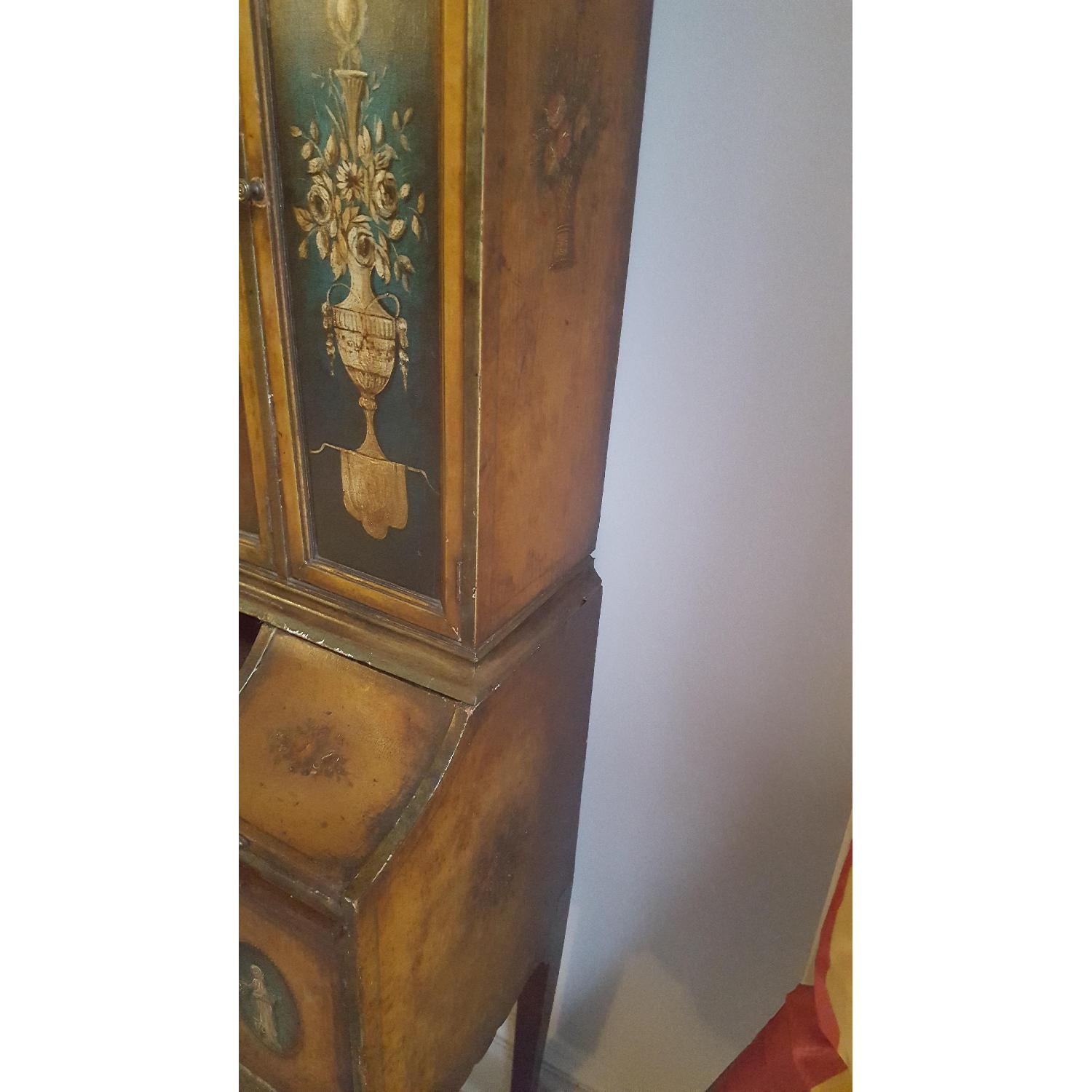 Antique Hand-Painted French Secretary Desk - image-3