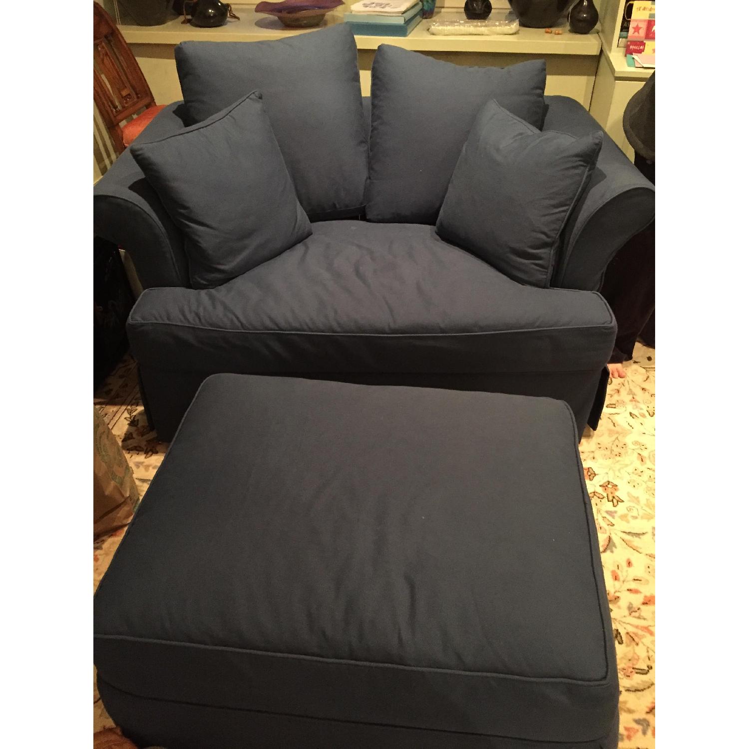 Jennifer Convertibles Sleeper Chair/Sofa & Ottoman - image-1