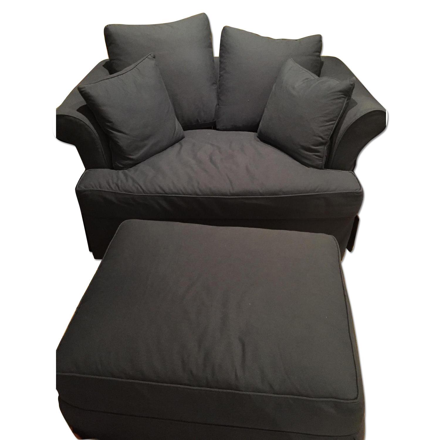 Jennifer Convertibles Sleeper Chair/Sofa & Ottoman - image-4