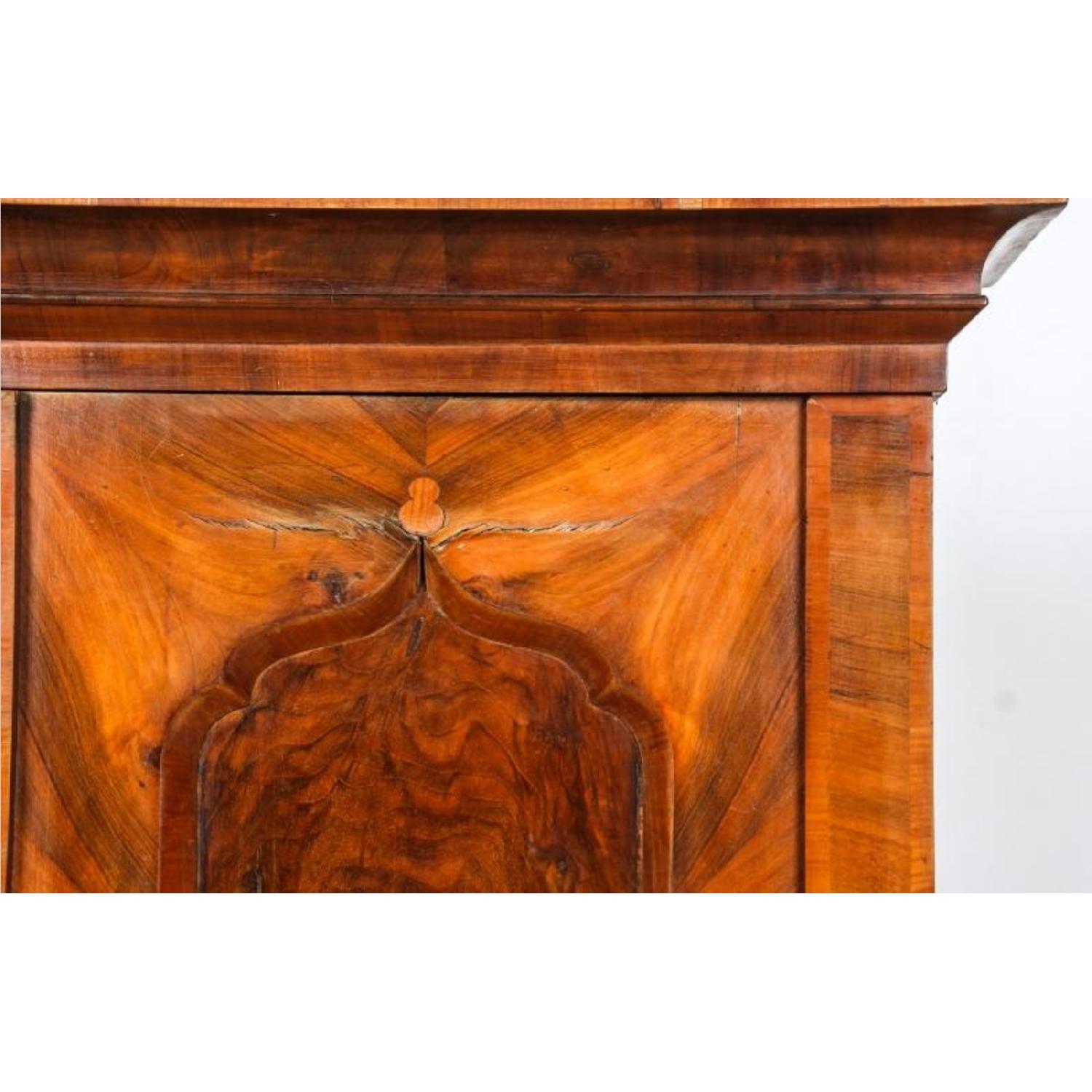 19th Century Biedermeier Antique Walnut Wardrobe/Armoire - image-5