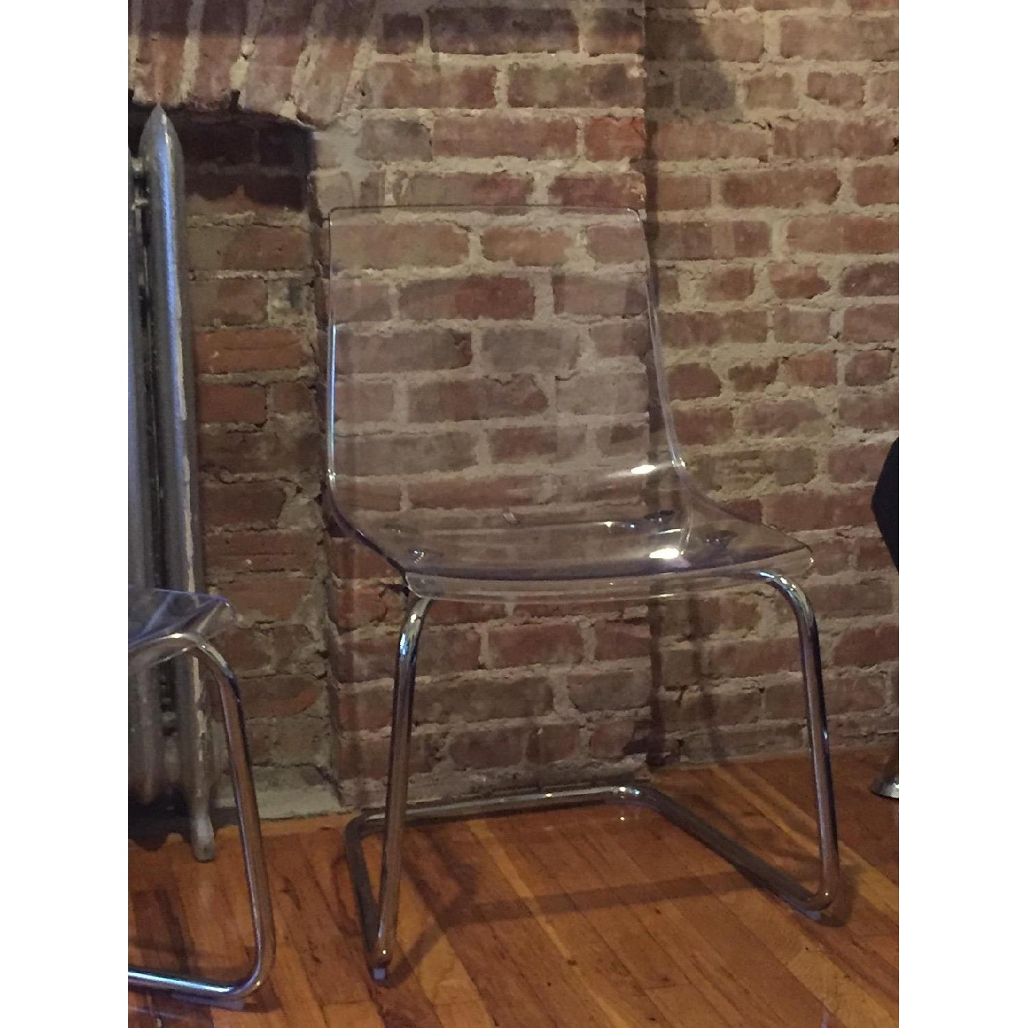 Ikea Tobias Clear Ghost Chairs - image-4