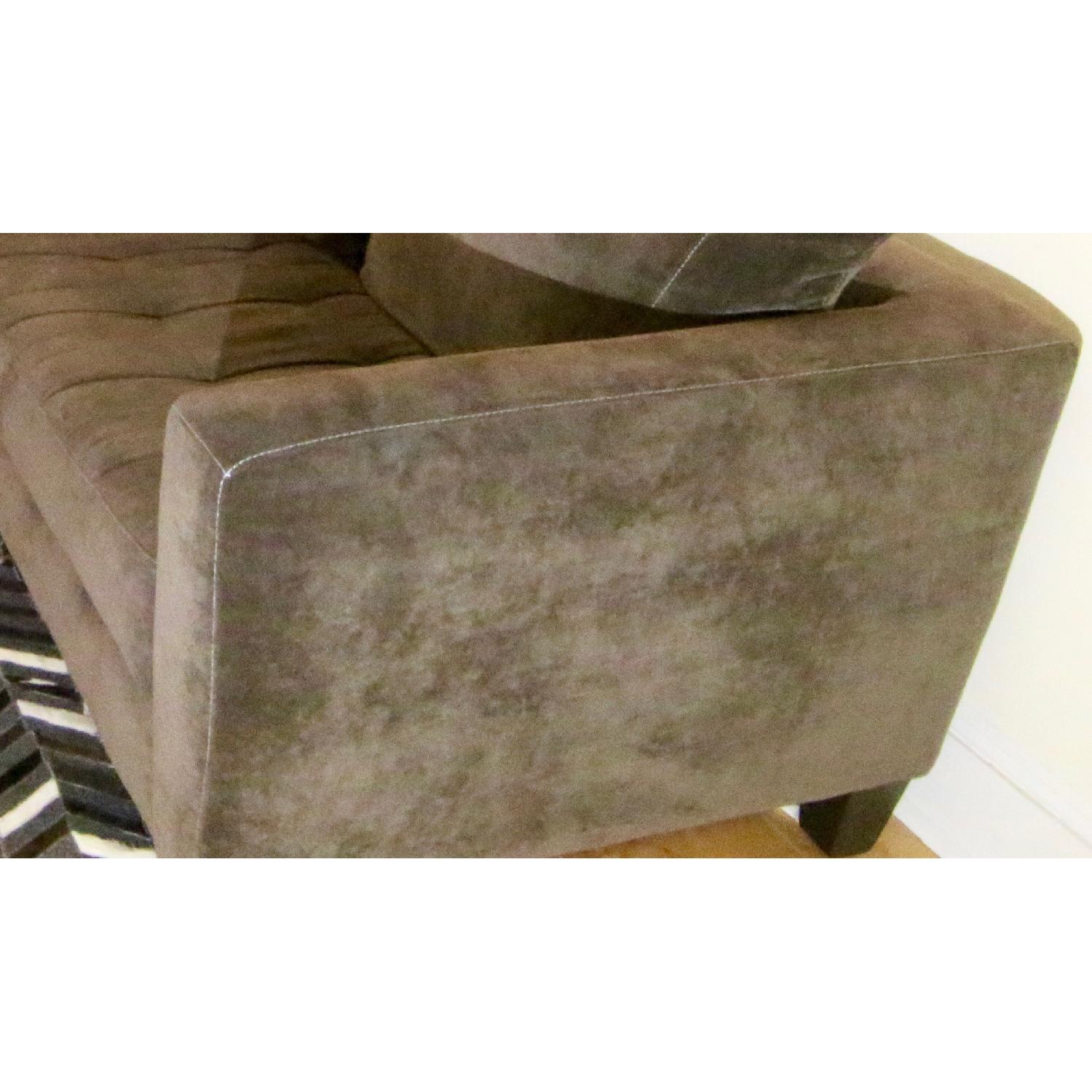 Dark Brown Fabric Sectional Sofa - image-4