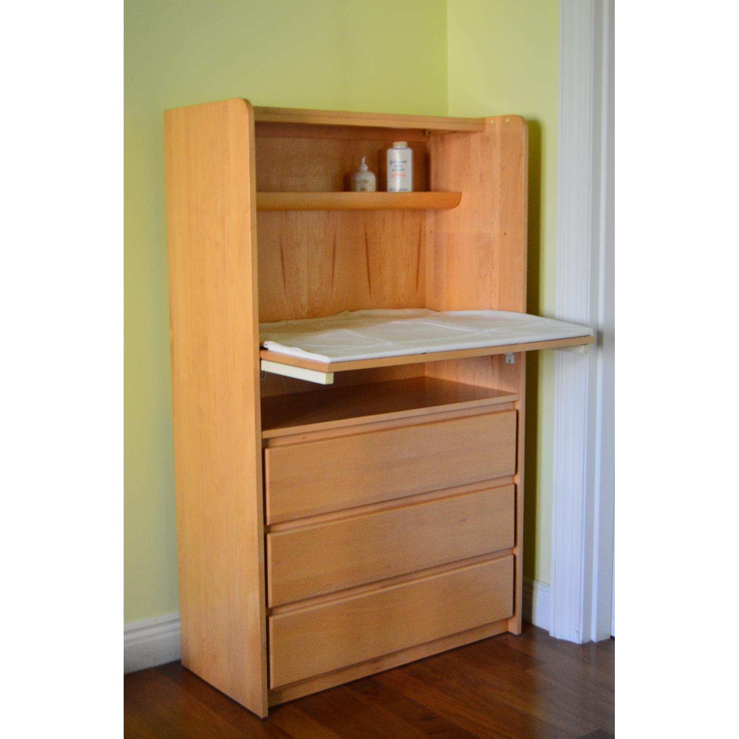 Bellini Furniture Dresser w/ Changing Table Converts To Bookcase w/ Desk - image-1