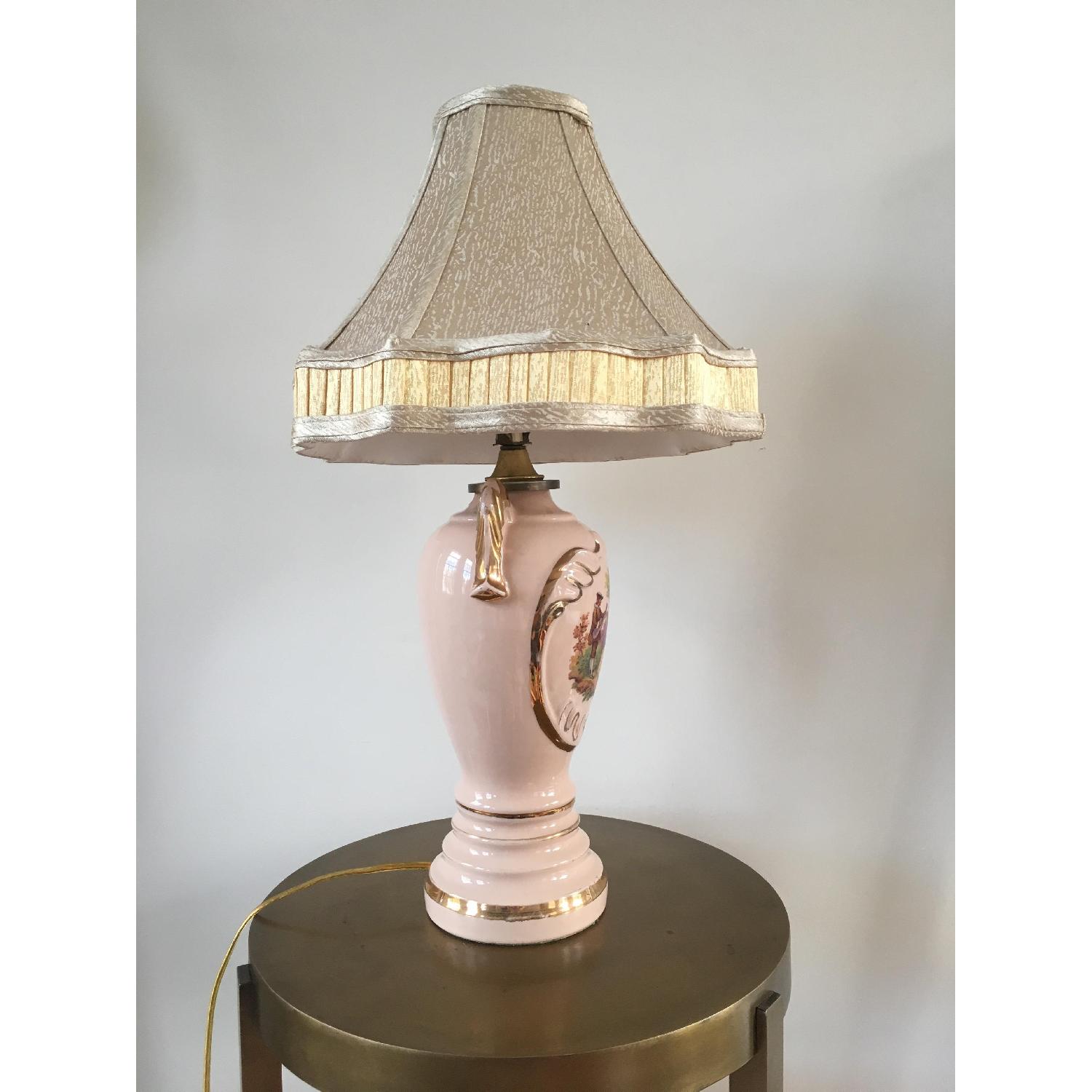 Fragonard French Courting Urn Lamp w/ Shade - image-2