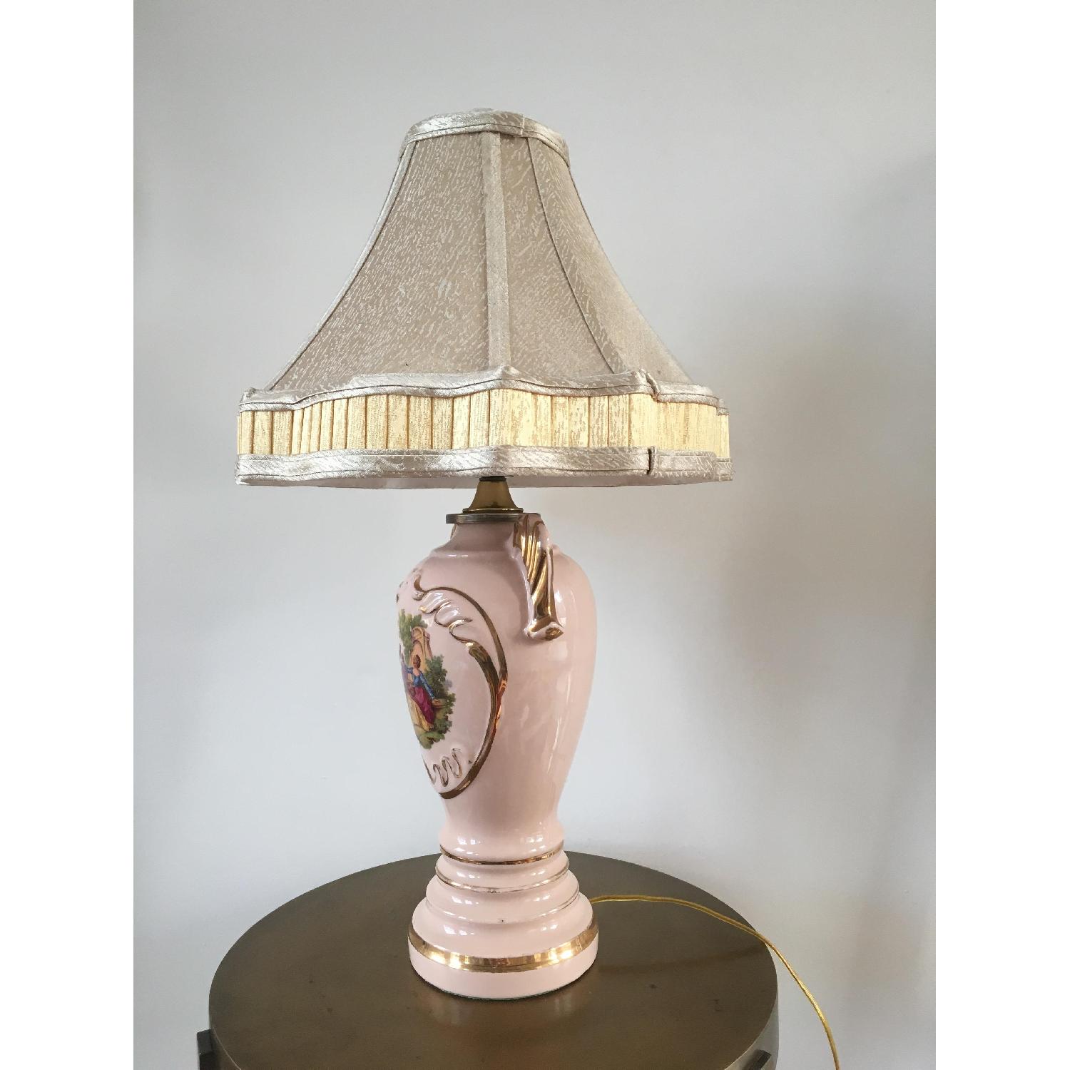 Fragonard French Courting Urn Lamp w/ Shade - image-3