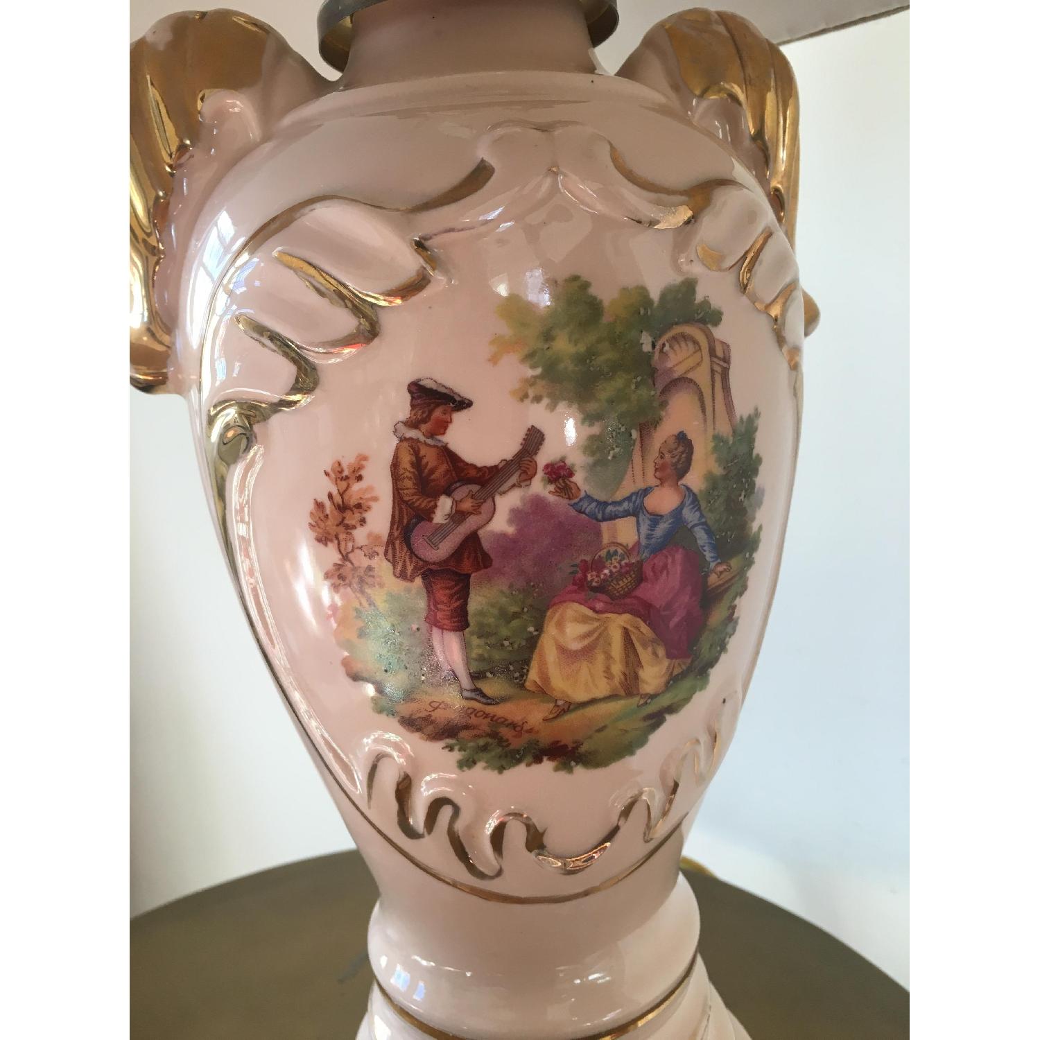 Fragonard French Courting Urn Lamp w/ Shade - image-6