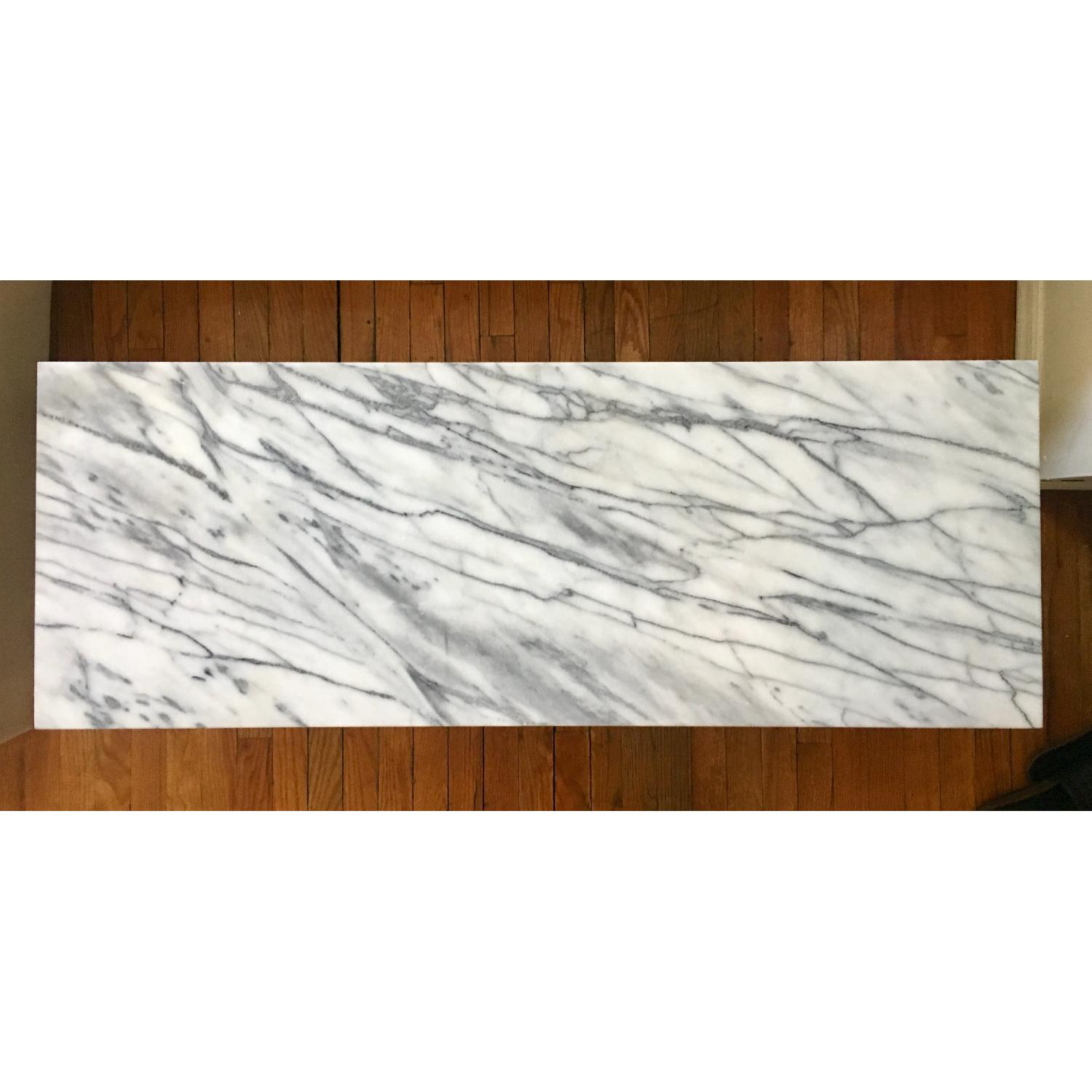 West Elm Box Frame Marble Coffee Table - image-3