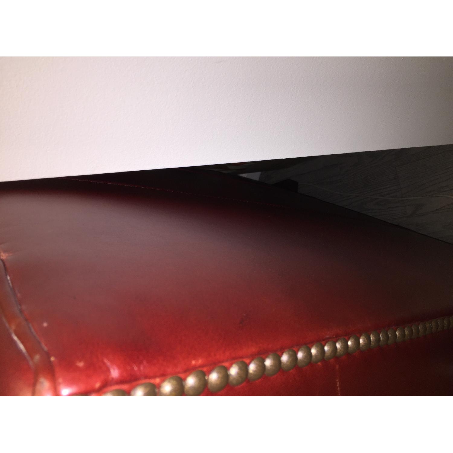 Henredon Red Leather Armchair - image-4