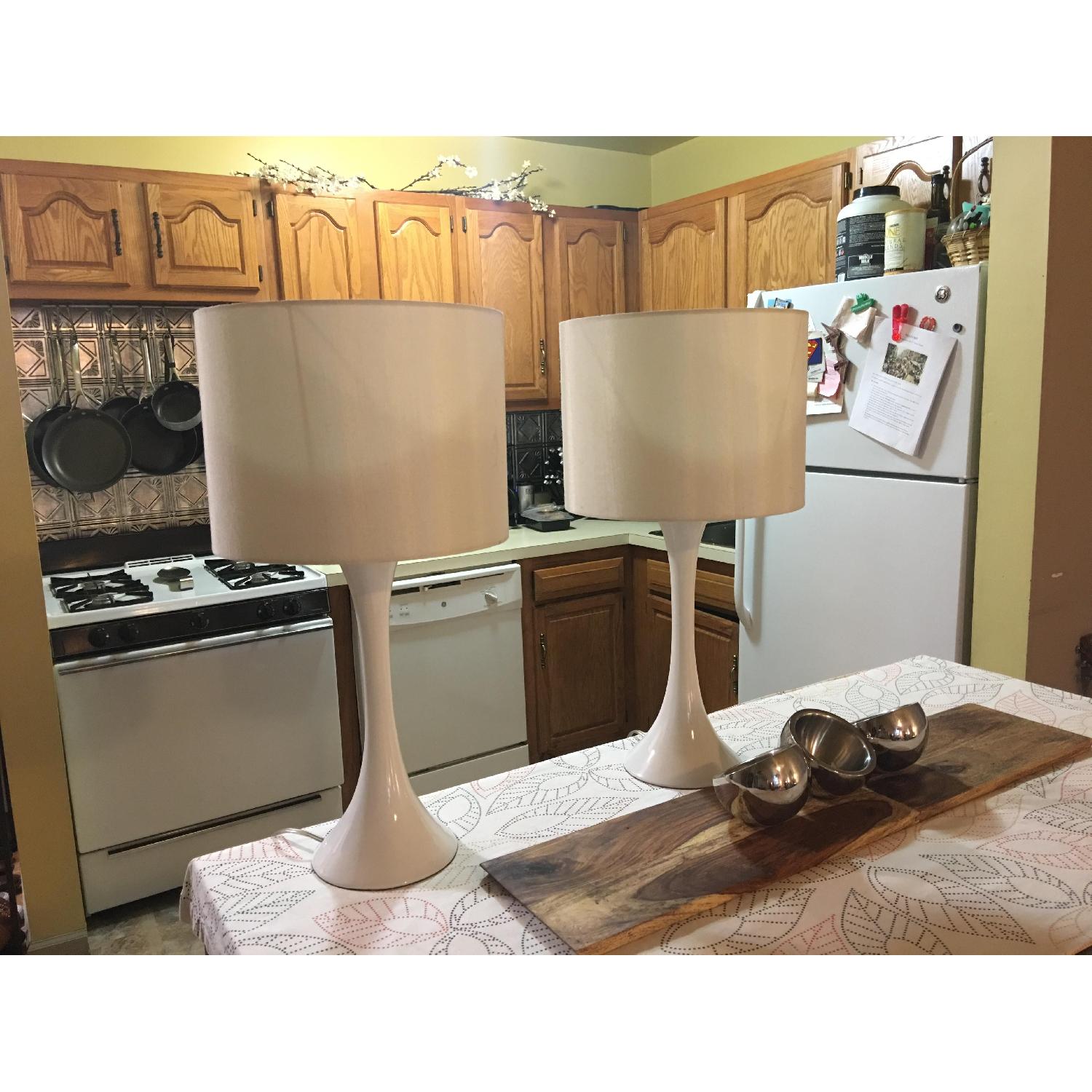 CB2 White Table Lamps - image-1