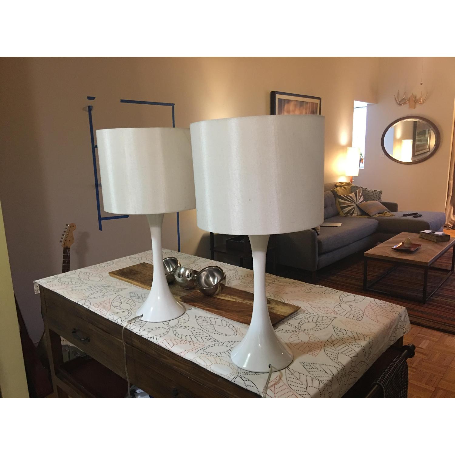 CB2 White Table Lamps - image-2