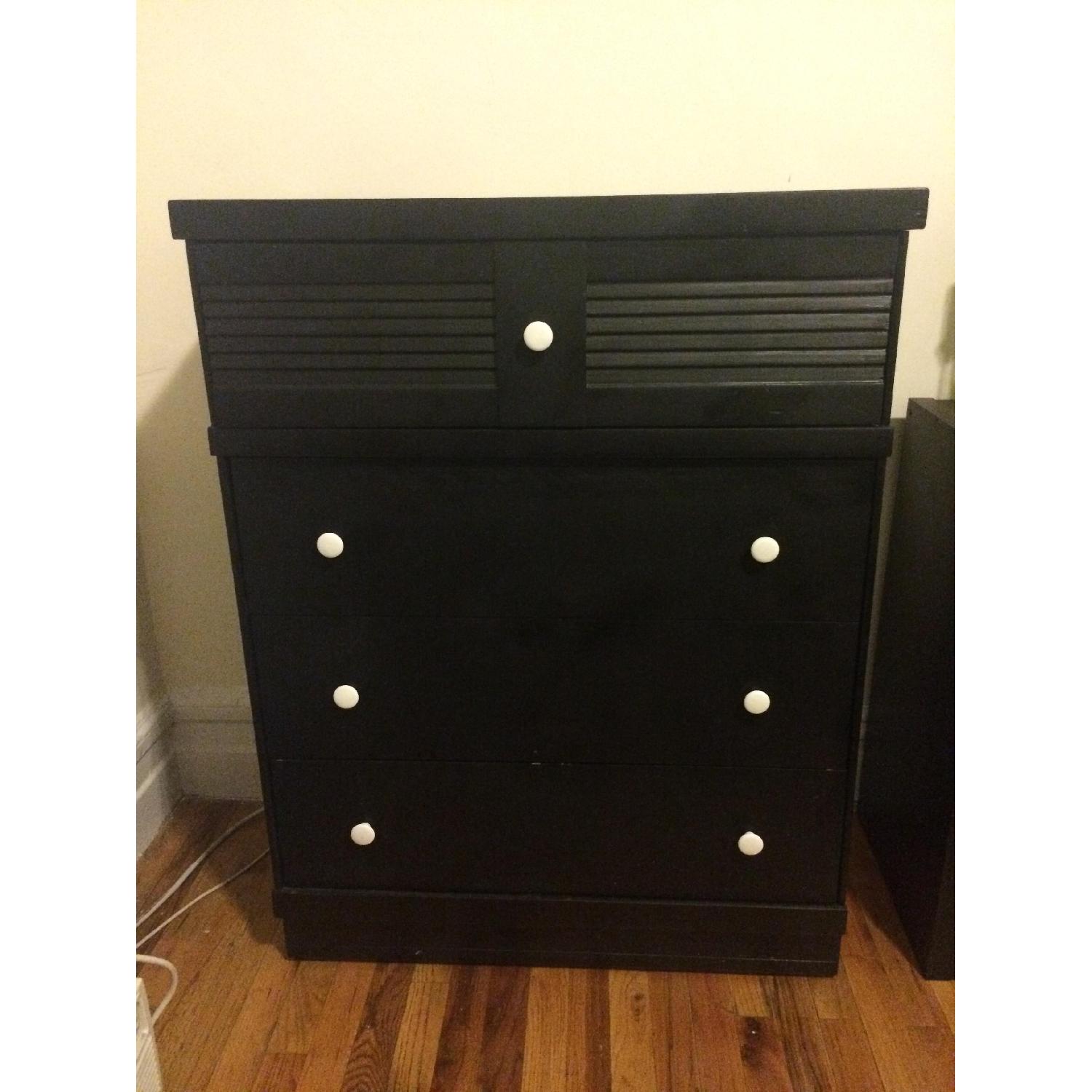 Black Solid Wood Dresser - image-1