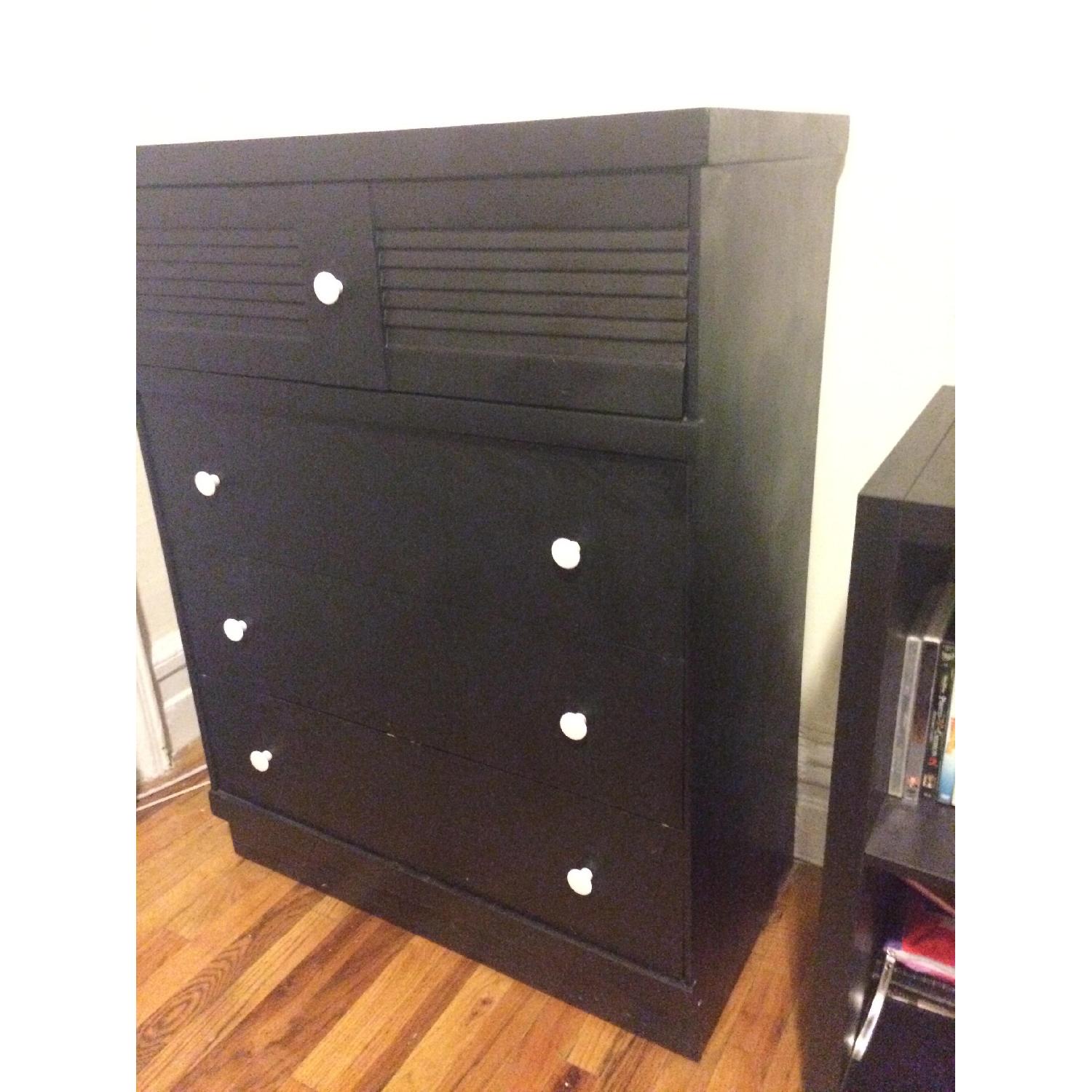 Black Solid Wood Dresser - image-2