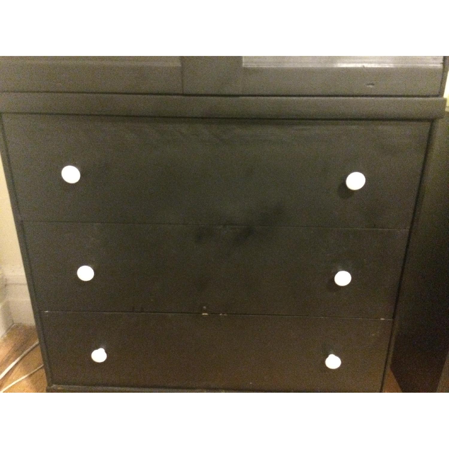 Black Solid Wood Dresser AptDeco