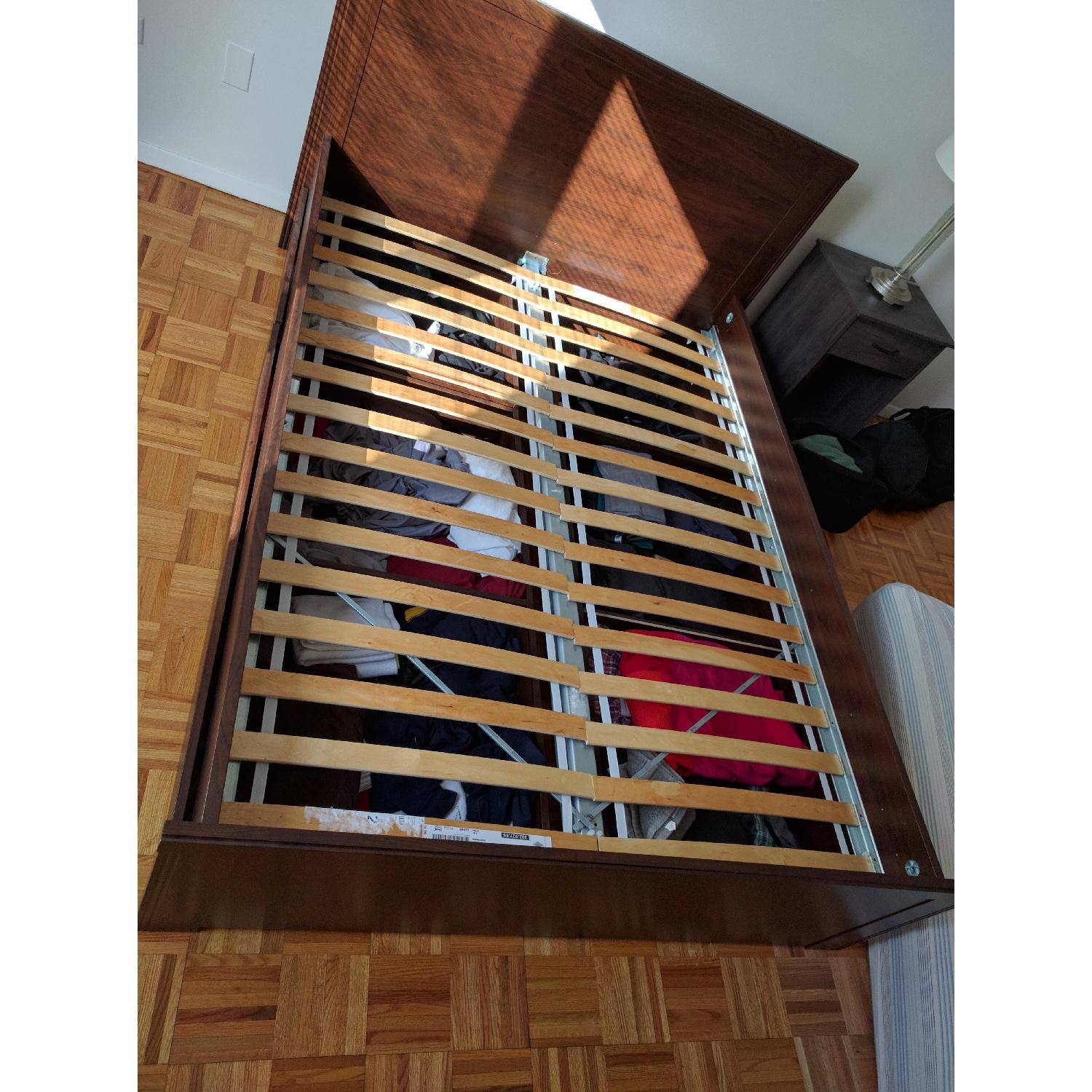 Ikea Full Size Bed Frame w/ 4 Storage Boxes - image-2