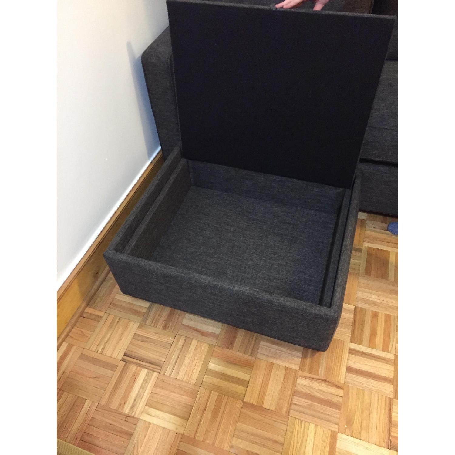 Crate & Barrel David 3-Seat Sectional/Lounger in Graphite - image-3