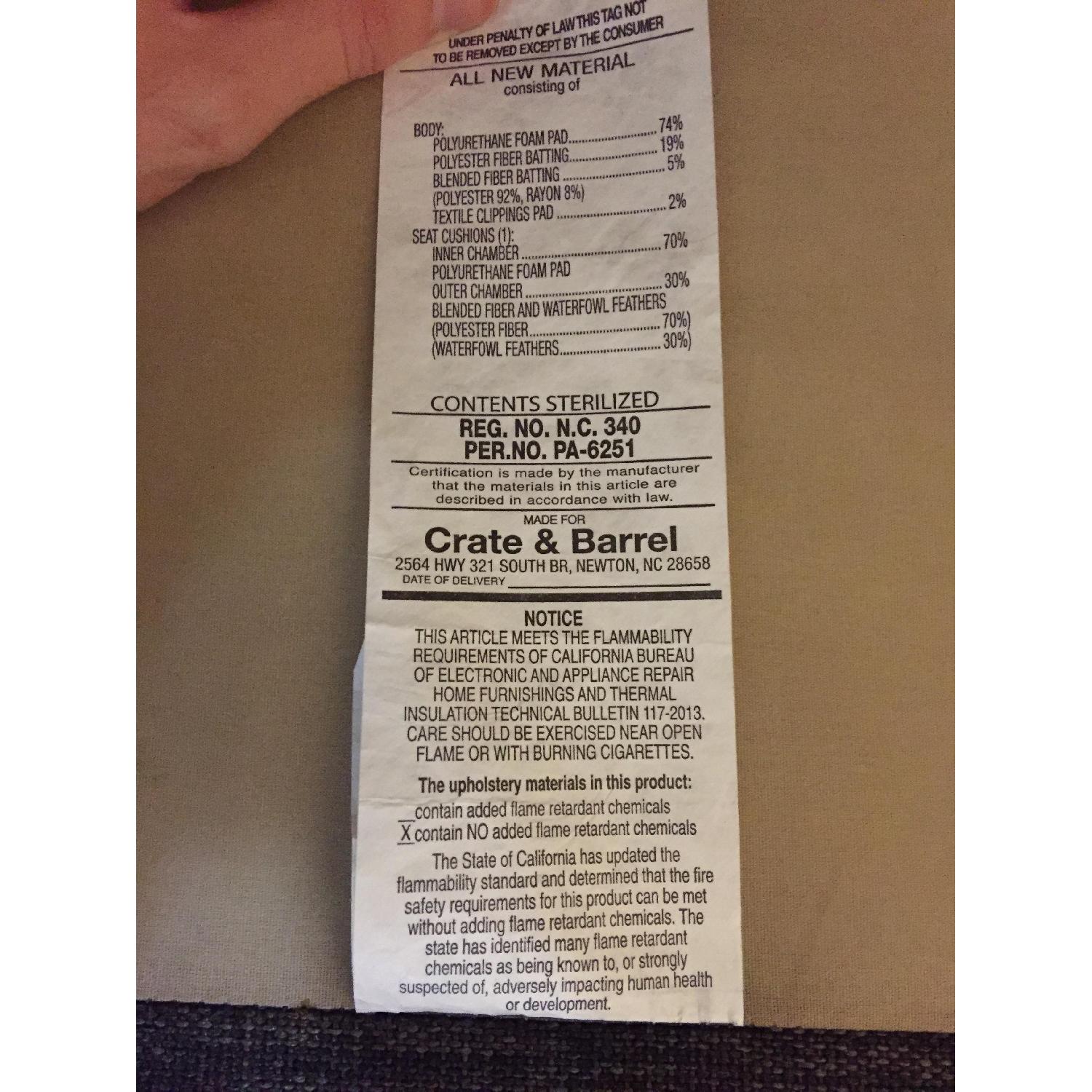 Crate & Barrel David 3-Seat Sectional/Lounger in Graphite - image-5