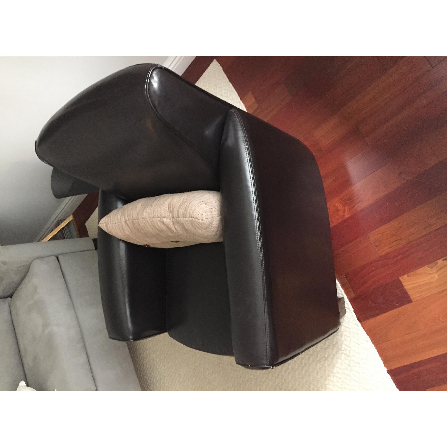 Target Brown Leather Chair - image-2