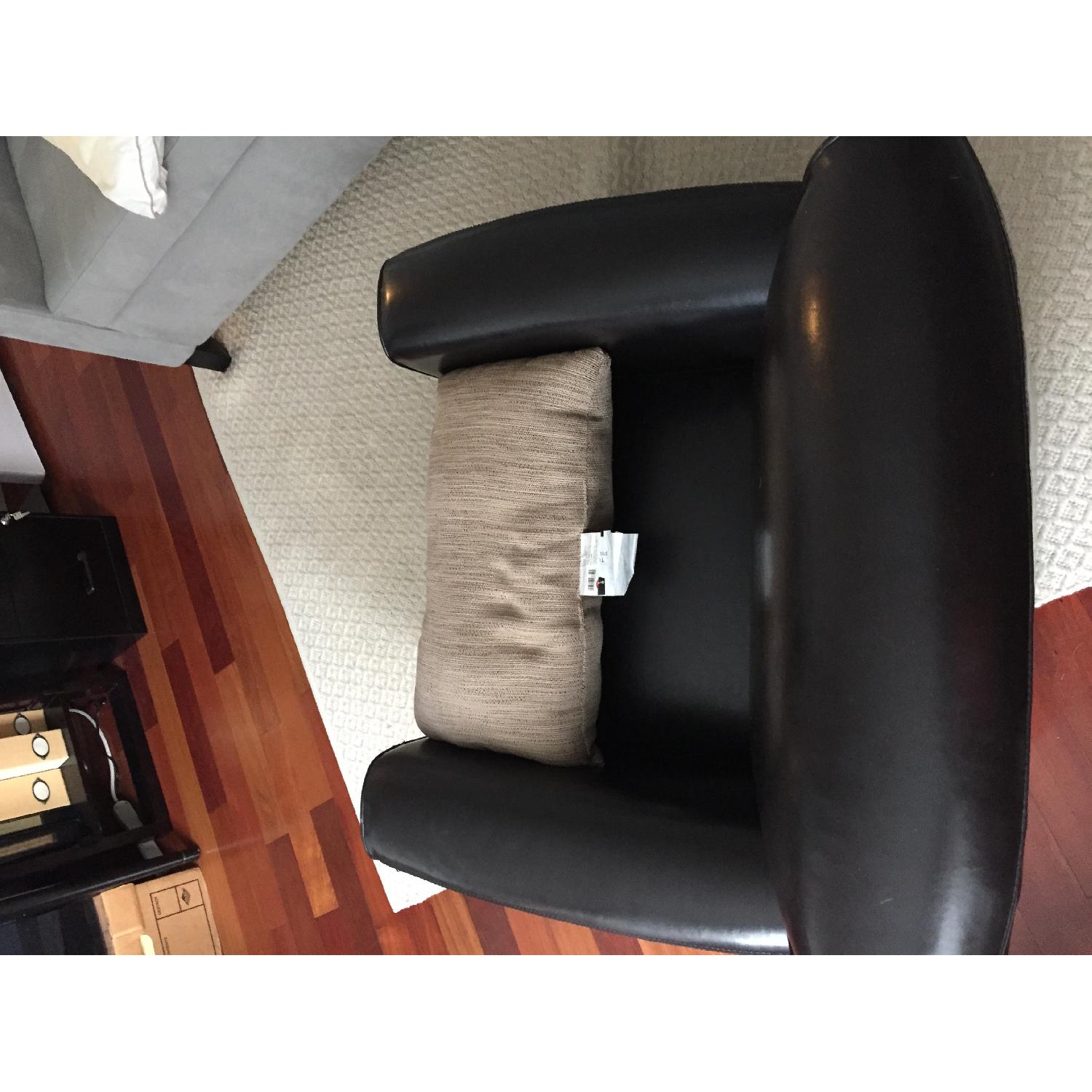 Target Brown Leather Chair - image-4