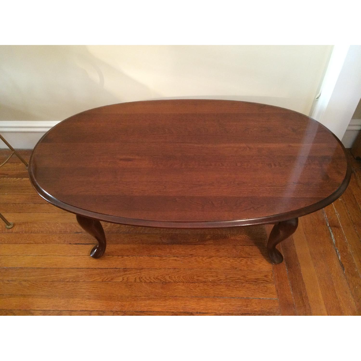 Broyhill Hardwood Cherry Oval Coffee Table - image-3