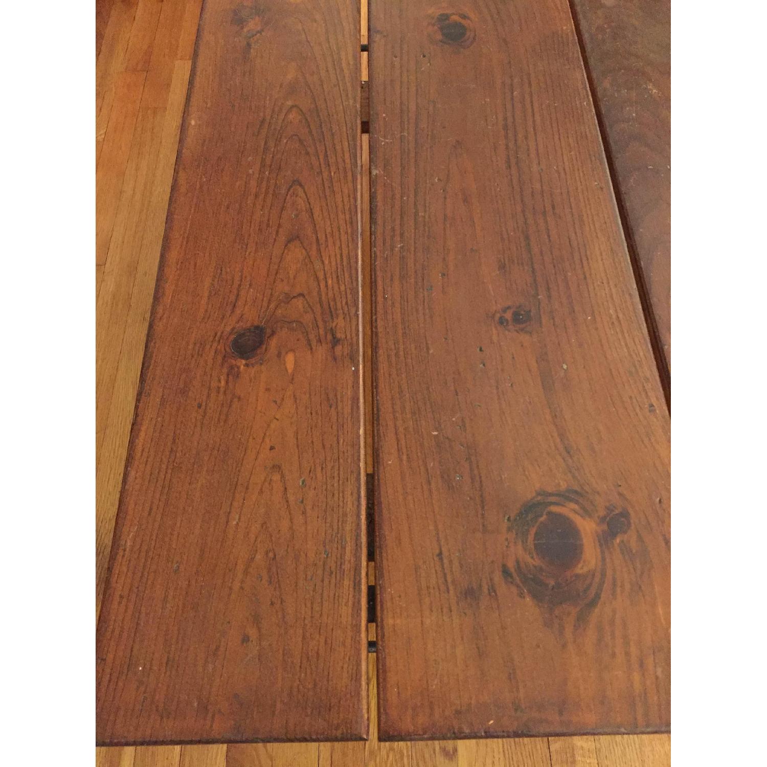 Wood & Wrought Iron Coffee Table - image-4