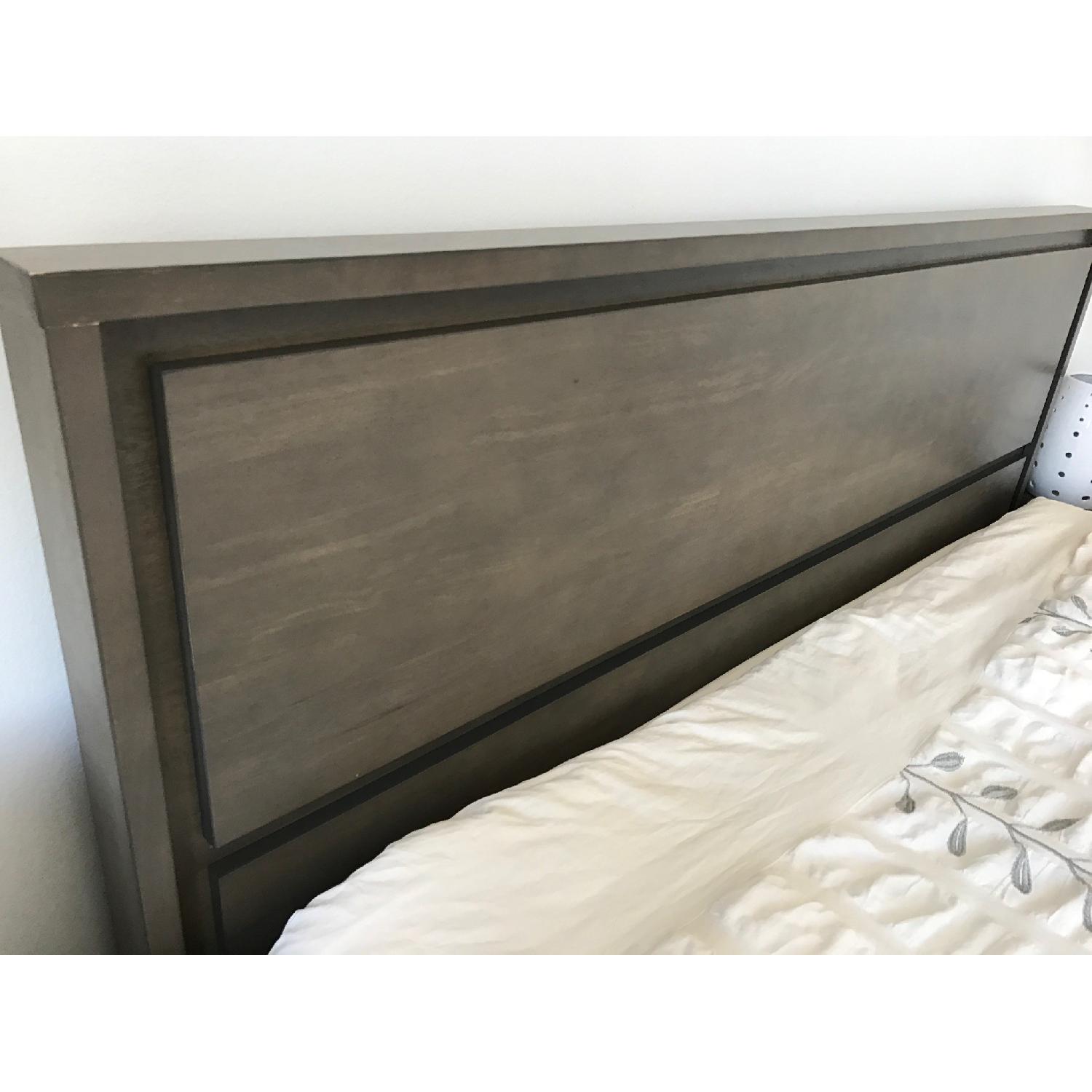 Vilas Grey Wood Queen Platform Bed Frame - image-5