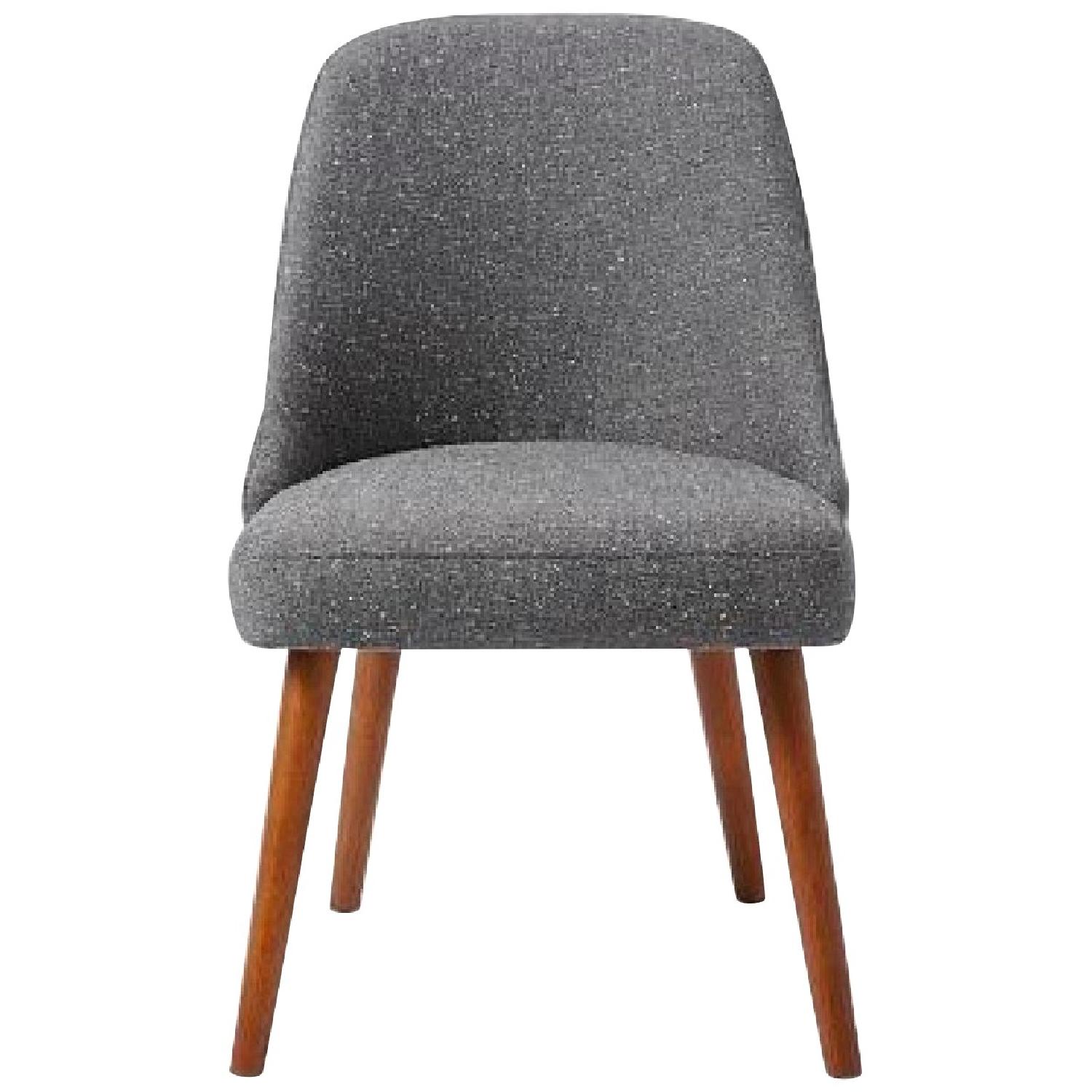 West Elm MidCentury Upholstered Dining Chair in Tweed AptDeco
