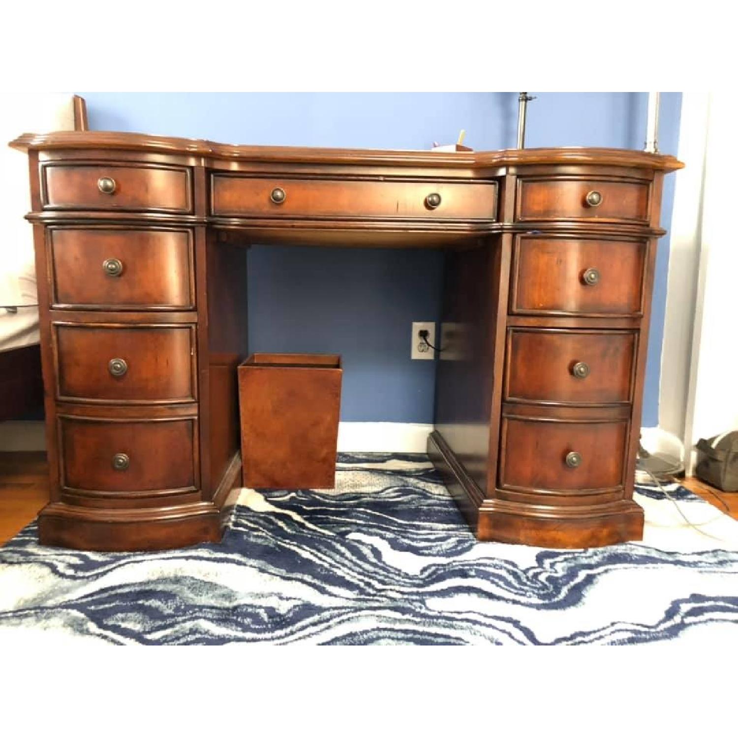 Hardwood Solids w/ Cherry Veneers Desk - image-1