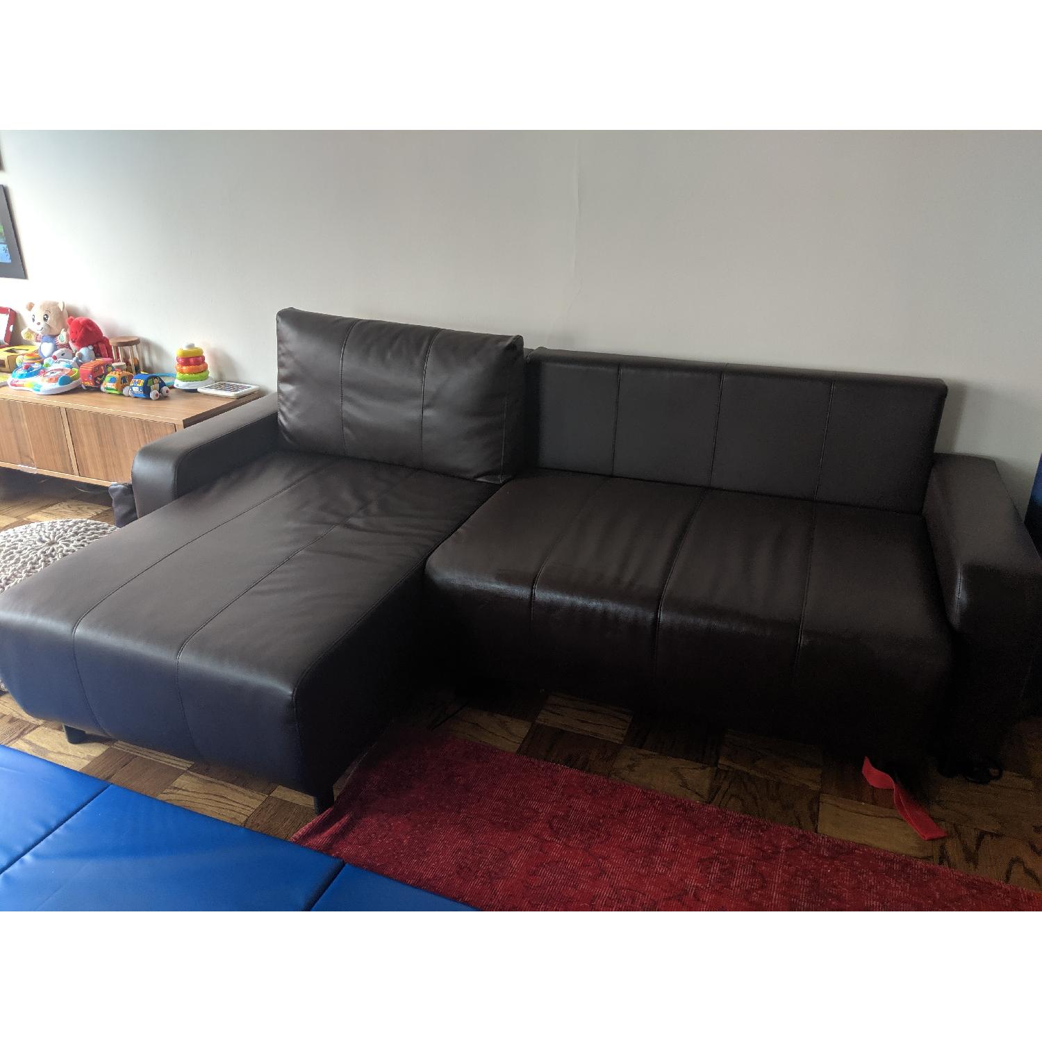 Ikea Sleeper Sectional Sofa w/ Storage & 3 Pillows - image-1