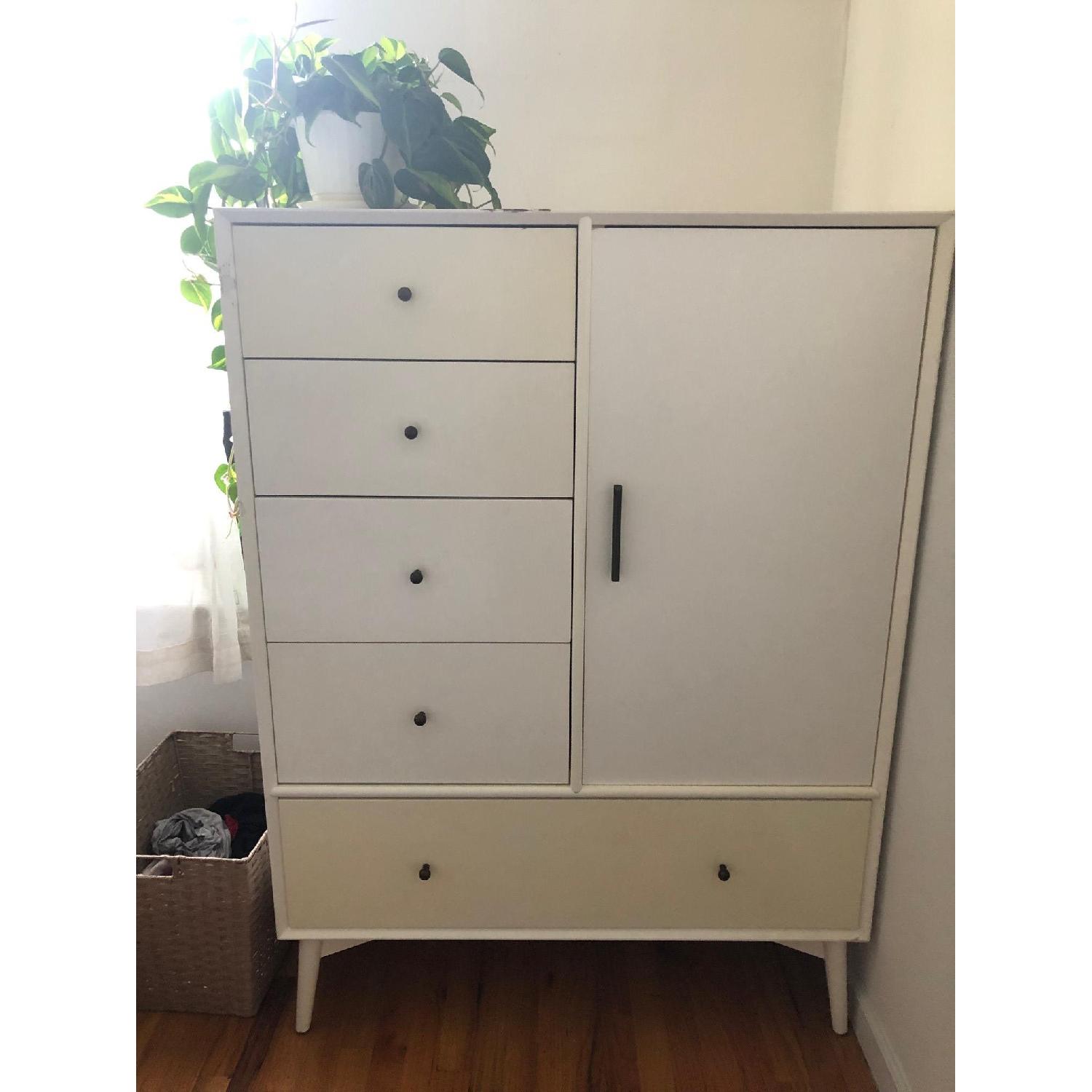West Elm Mid-Century Chifforobe in White - image-1
