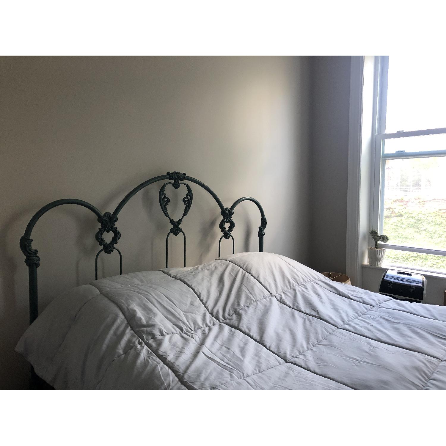 Elliots Designs Victorian Iron Bed Frame w/ Leaf Detailing - image-3