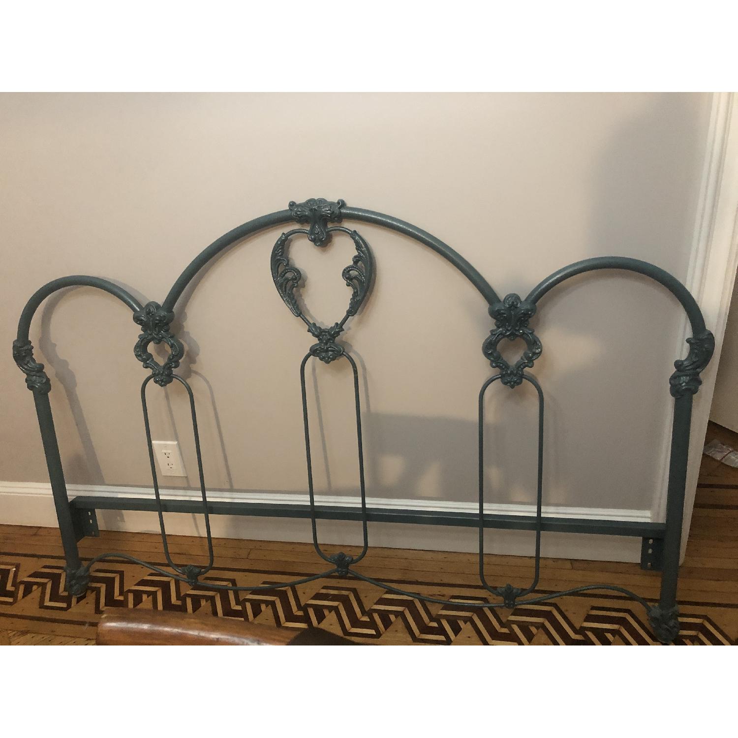 Elliots Designs Victorian Iron Bed Frame w/ Leaf Detailing - image-4
