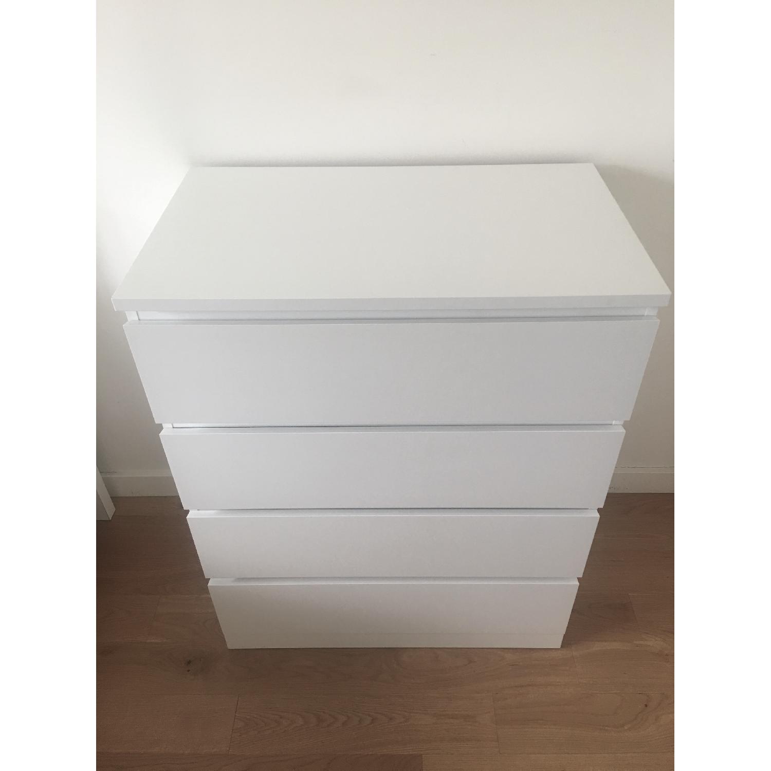 Ikea Malm White 4Drawer Chest AptDeco