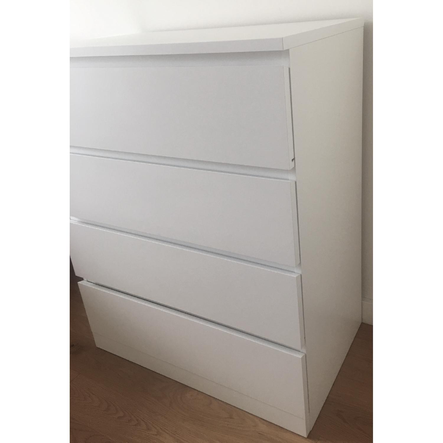 Ikea Malm White 4Drawer Chest AptDeco