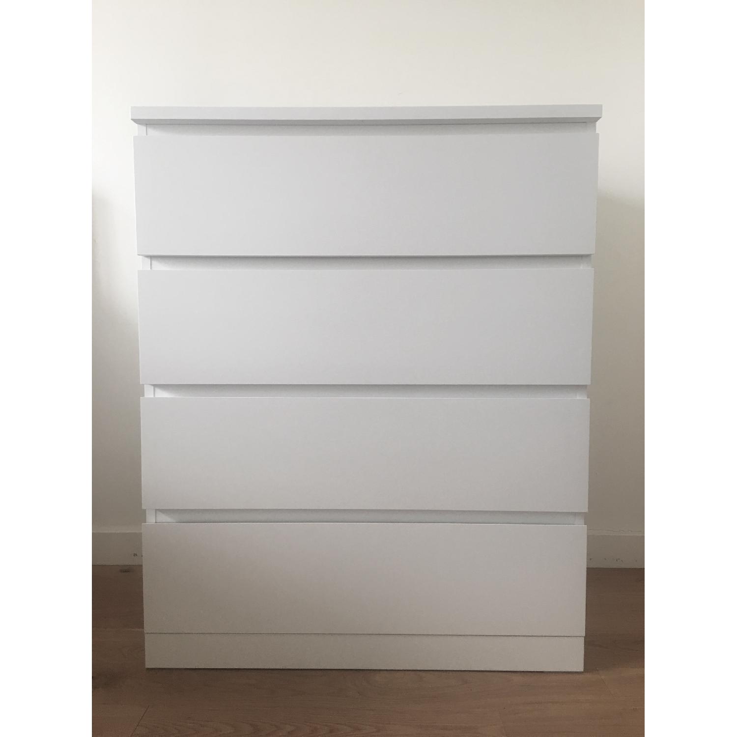 Ikea Malm White 4Drawer Chest AptDeco
