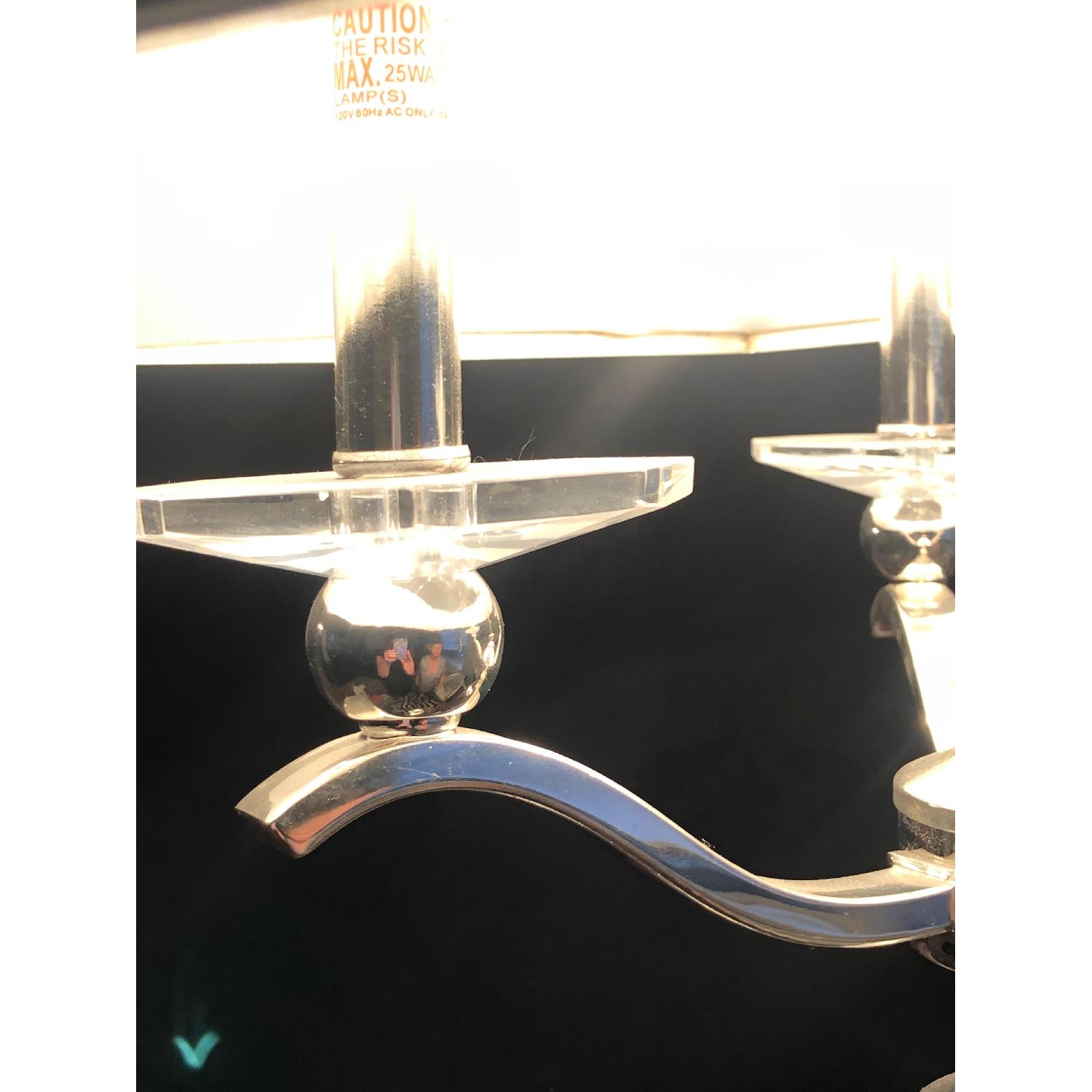 Silver Lamp w/ Black Shade - image-6