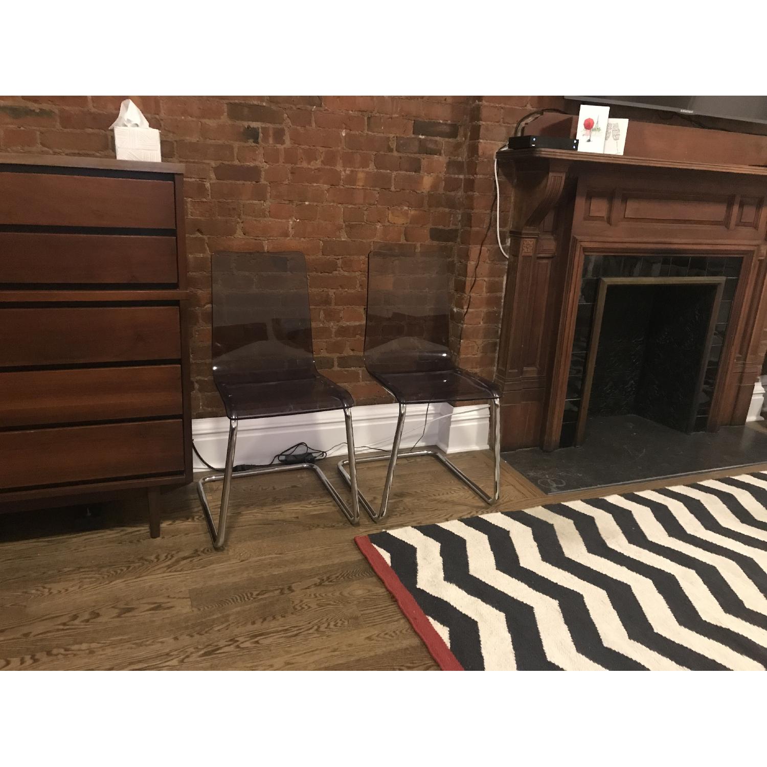 Ikea Tobias Purple Translucent Chairs - image-1