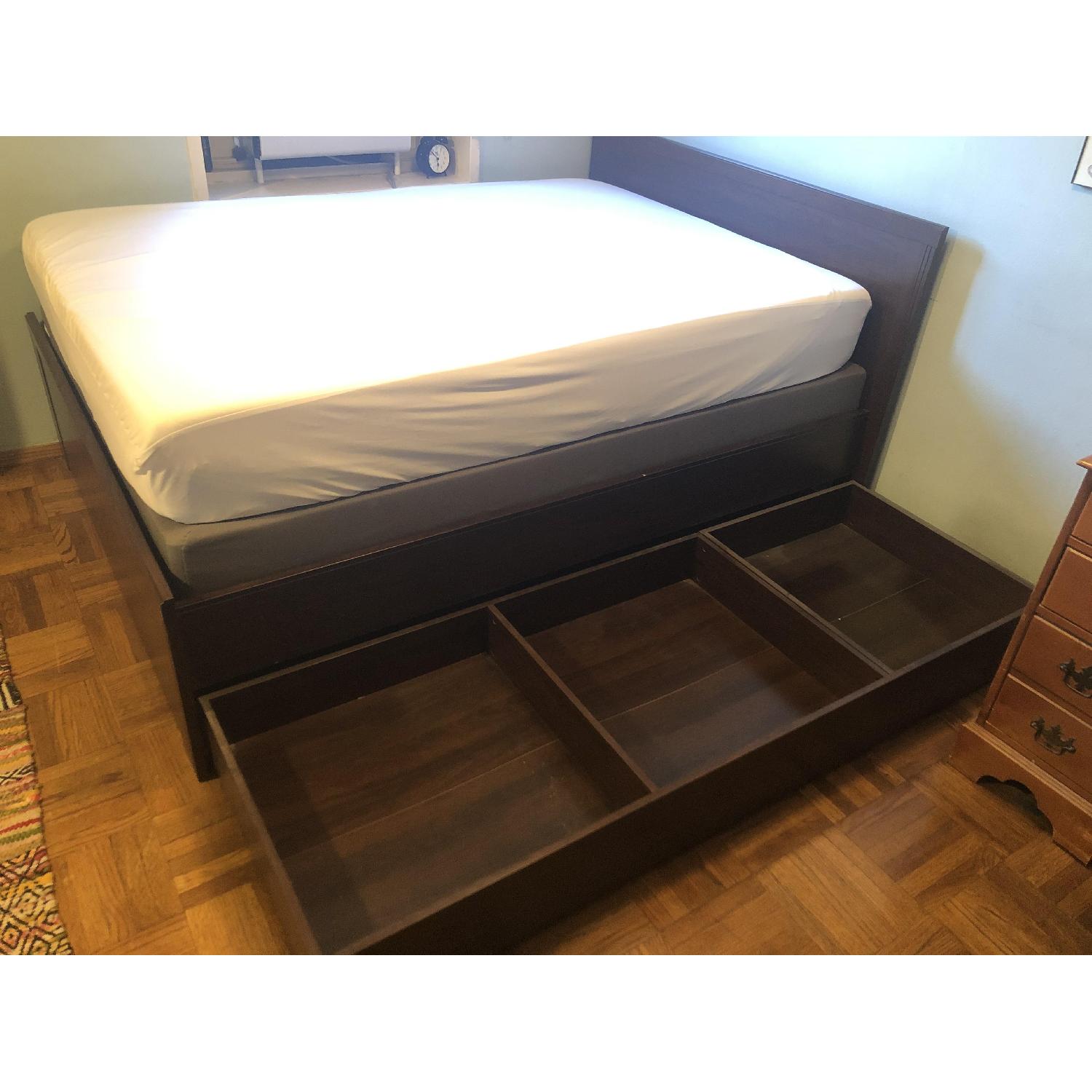 Ikea Brusali Full Bed Frame w/ 2 Storage Bins AptDeco