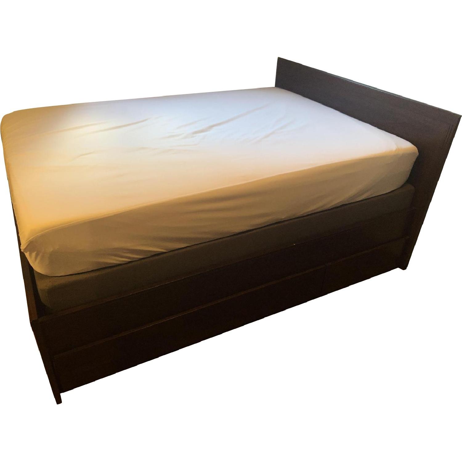 Ikea Brusali Full Bed Frame w/ 2 Storage Bins AptDeco