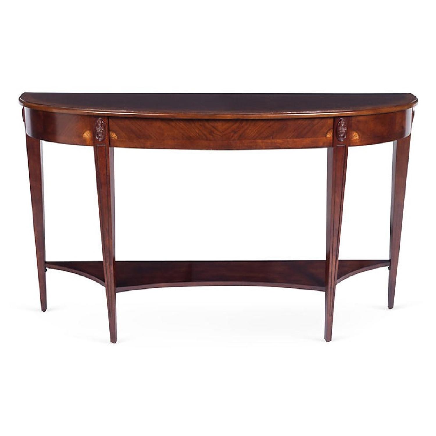 One Kings Lane Nathaniel Demilune Console in Cherry - image-0