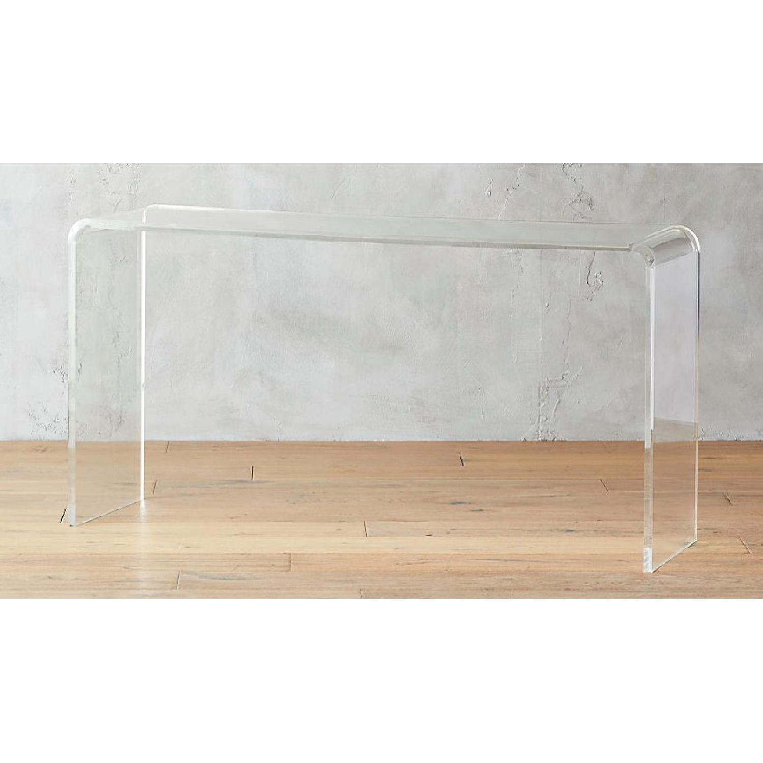 CB2 Acrylic Console Table - image-1