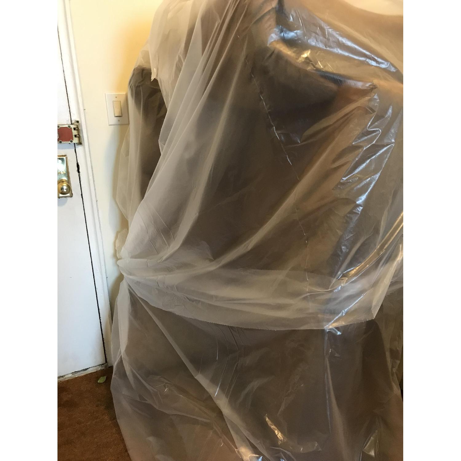 Mocha Suede Loveseat - image-3