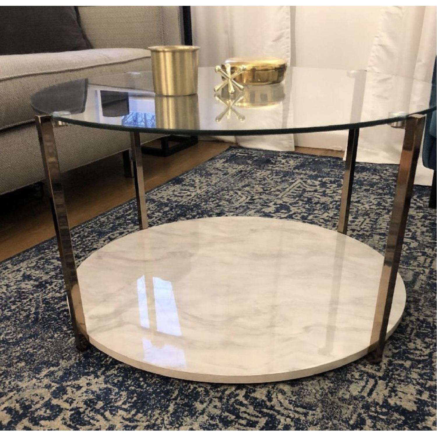 Wayfair Marble & Glass Coffee Table - image-2