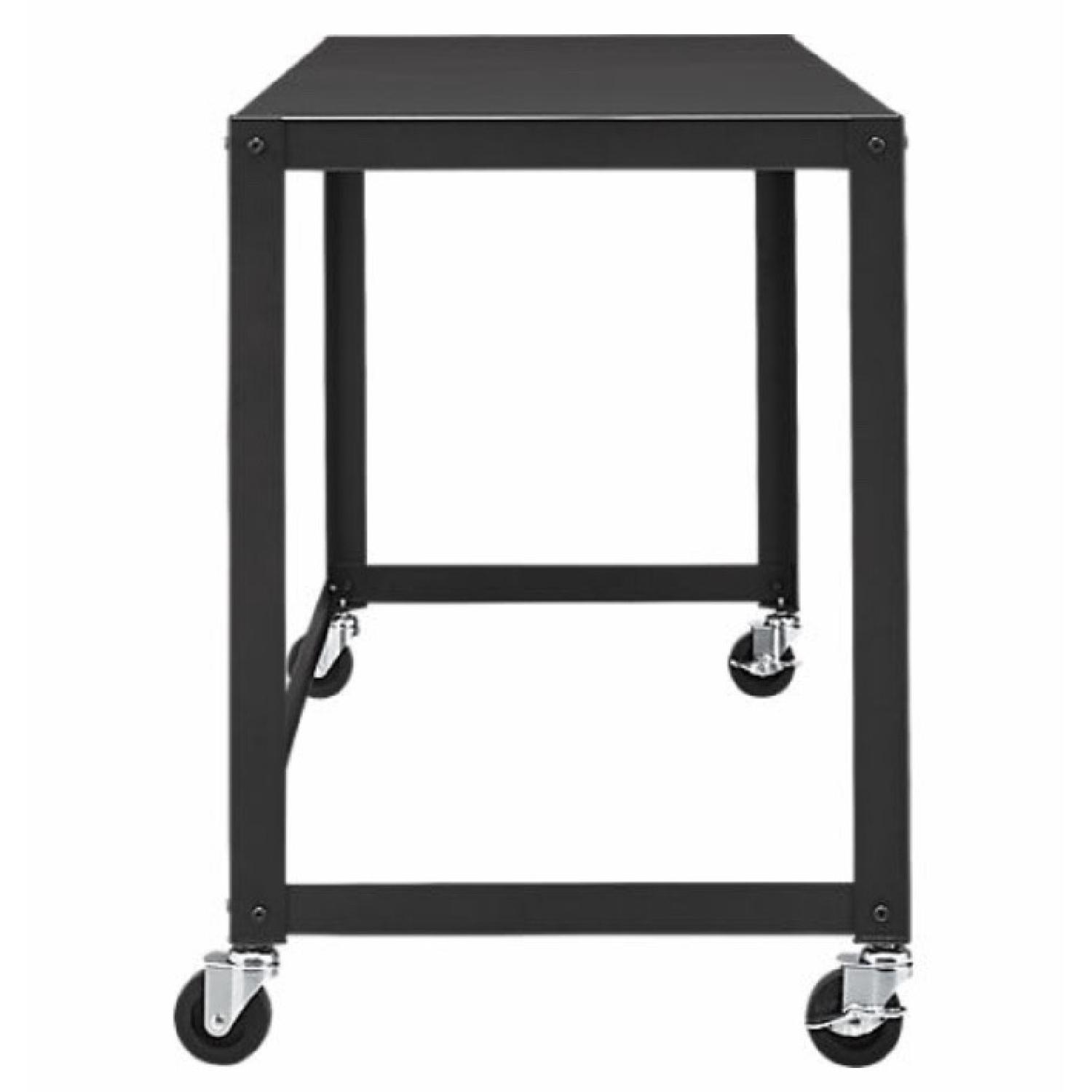 CB2 GoCart Rolling Console Table in Carbon AptDeco